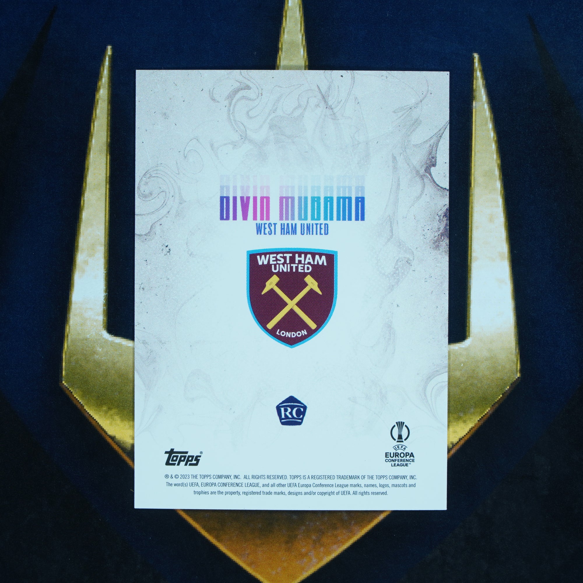 Divin Mubama 2022-23 Topps Musiala Platinum Base West Ham RC