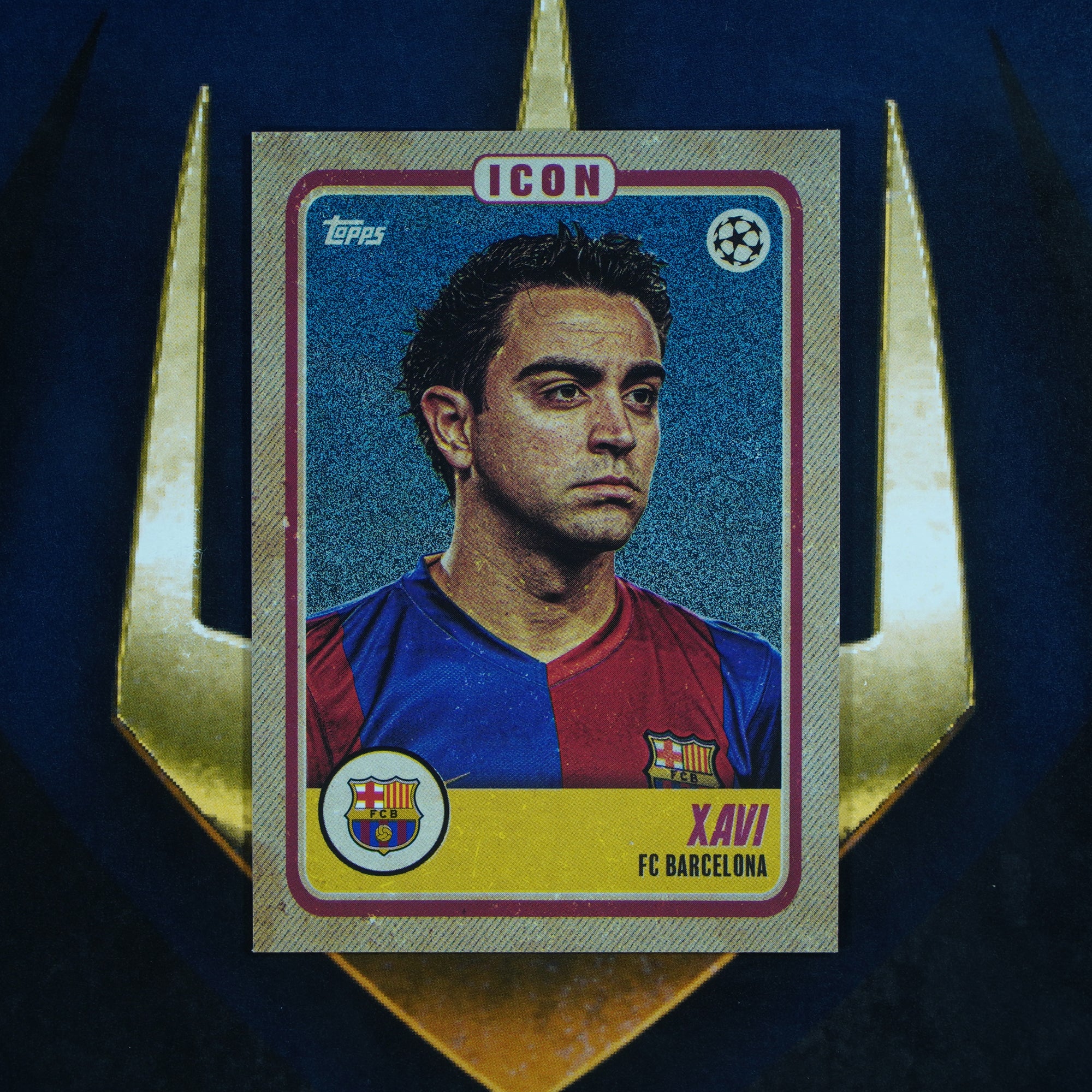 Xavi 2022-23 Topps Musiala Platinum Icon Barcelona