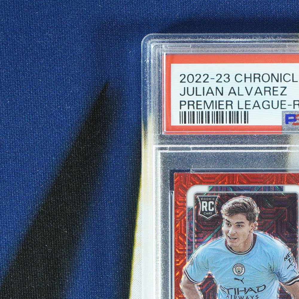 Julian Alvarez 2022-23 PANINI CHRONICLES Contenders Optic Rookie Ticket Red Mojo #298  [PSA 10]