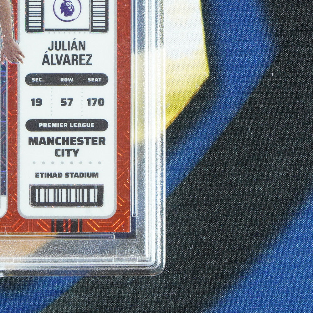 Julian Alvarez 2022-23 PANINI CHRONICLES Contenders Optic Rookie Ticket Red Mojo #298  [PSA 10]