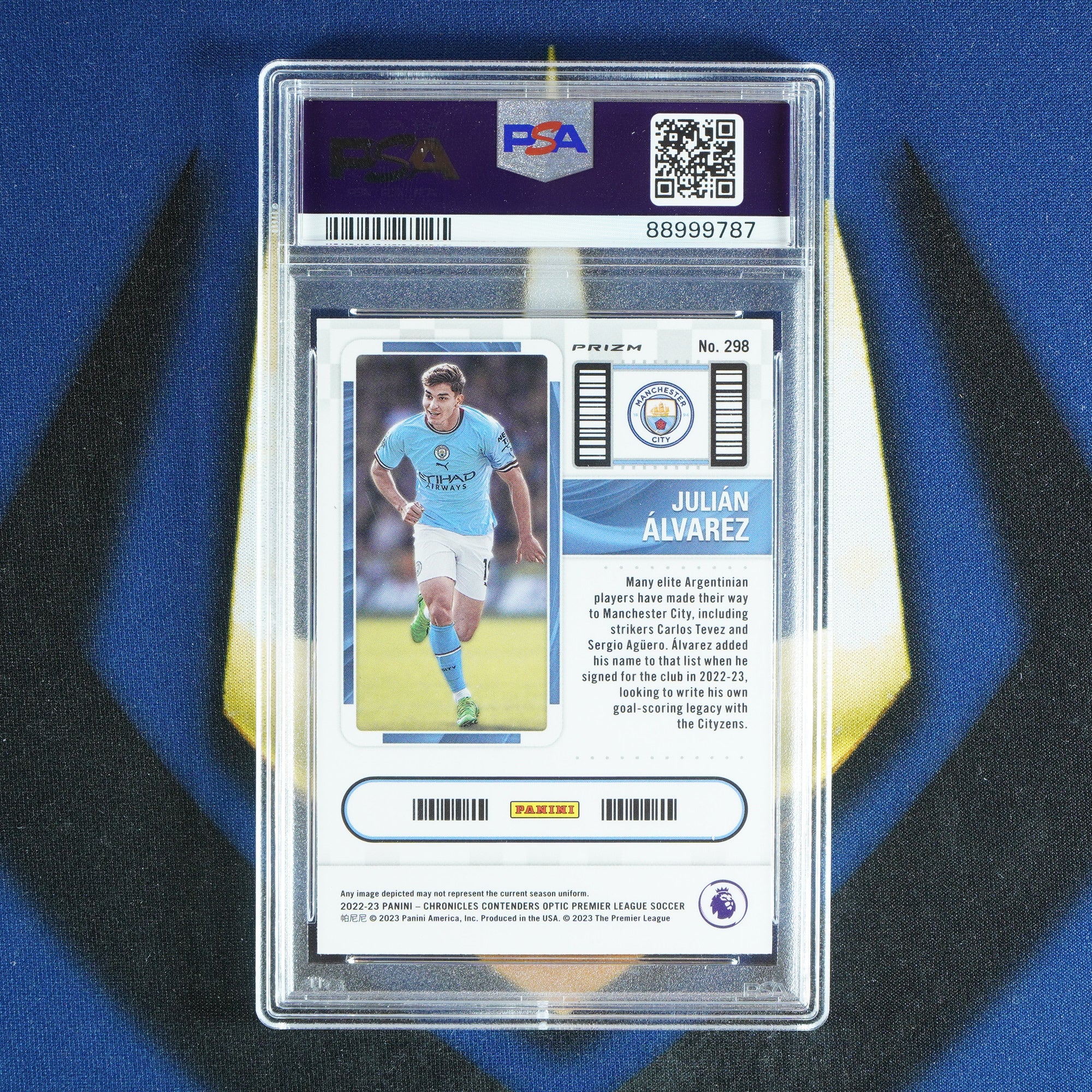 Julian Alvarez 2022-23 PANINI CHRONICLES Contenders Optic Rookie Ticket Red Mojo #298  [PSA 10]