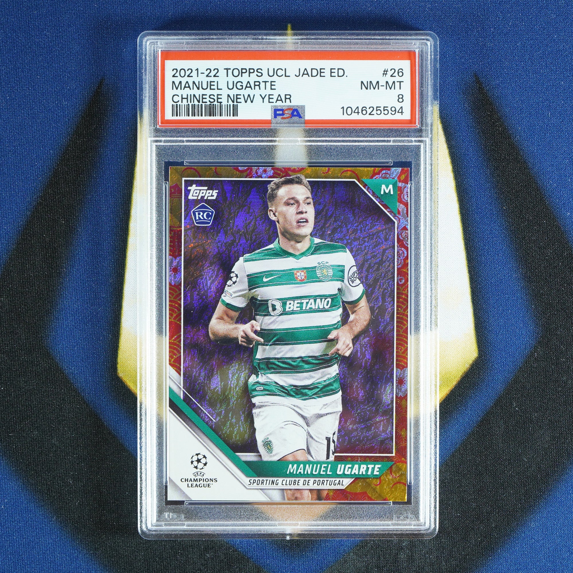 Manuel Ugarte 2021-22 TOPPS JADE UCL Chinese New Year /125 #26  [PSA 8]