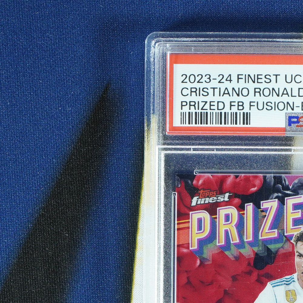 Cristiano Ronaldo 2023-24 TOPPS FINEST UCC Prized Footballers Fusion Black/Red PFF-3  [PSA 9]