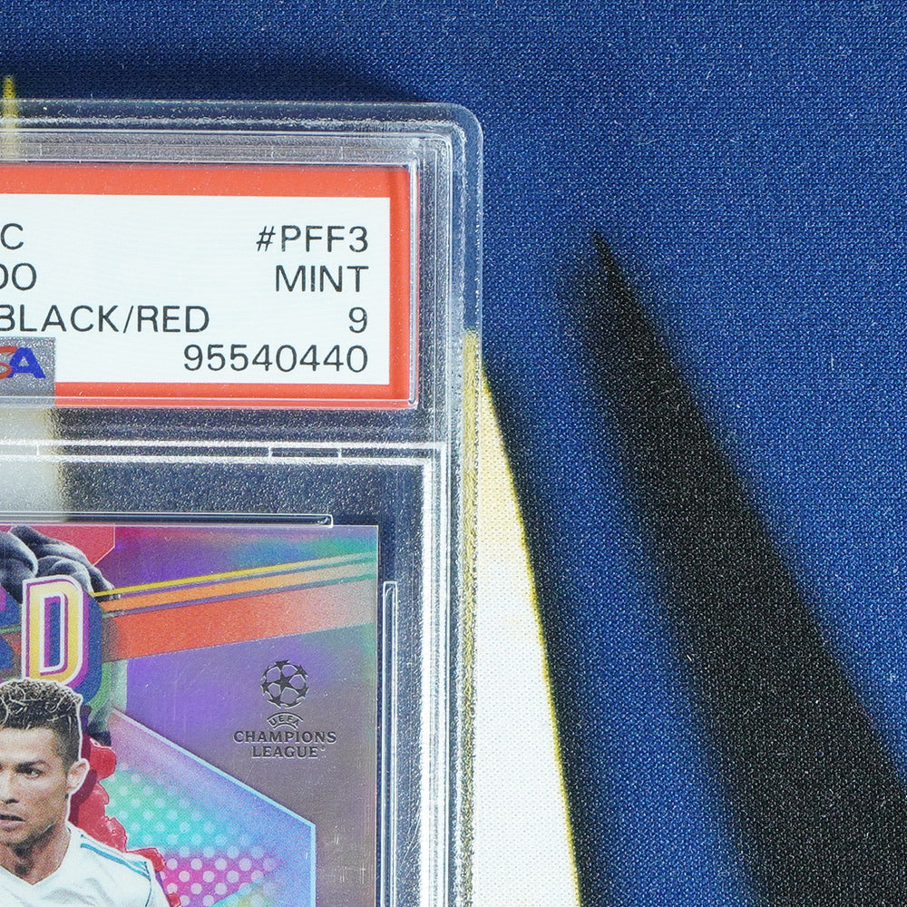 Cristiano Ronaldo 2023-24 TOPPS FINEST UCC Prized Footballers Fusion Black/Red PFF-3  [PSA 9]
