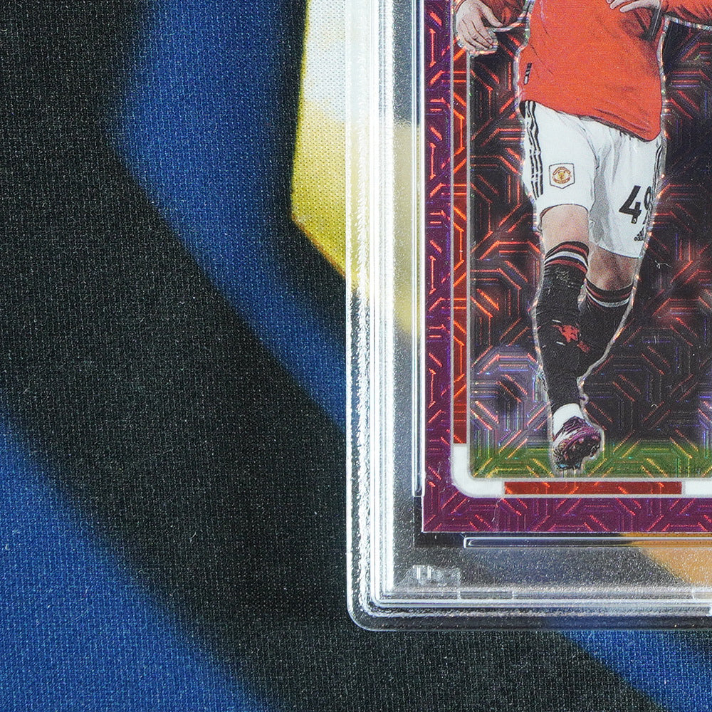 Alejandro Garnacho 2022-23 PANINI CHRONICLES  Contenders Optic Rookie Ticket Purple Mojo #299  [PSA 9]