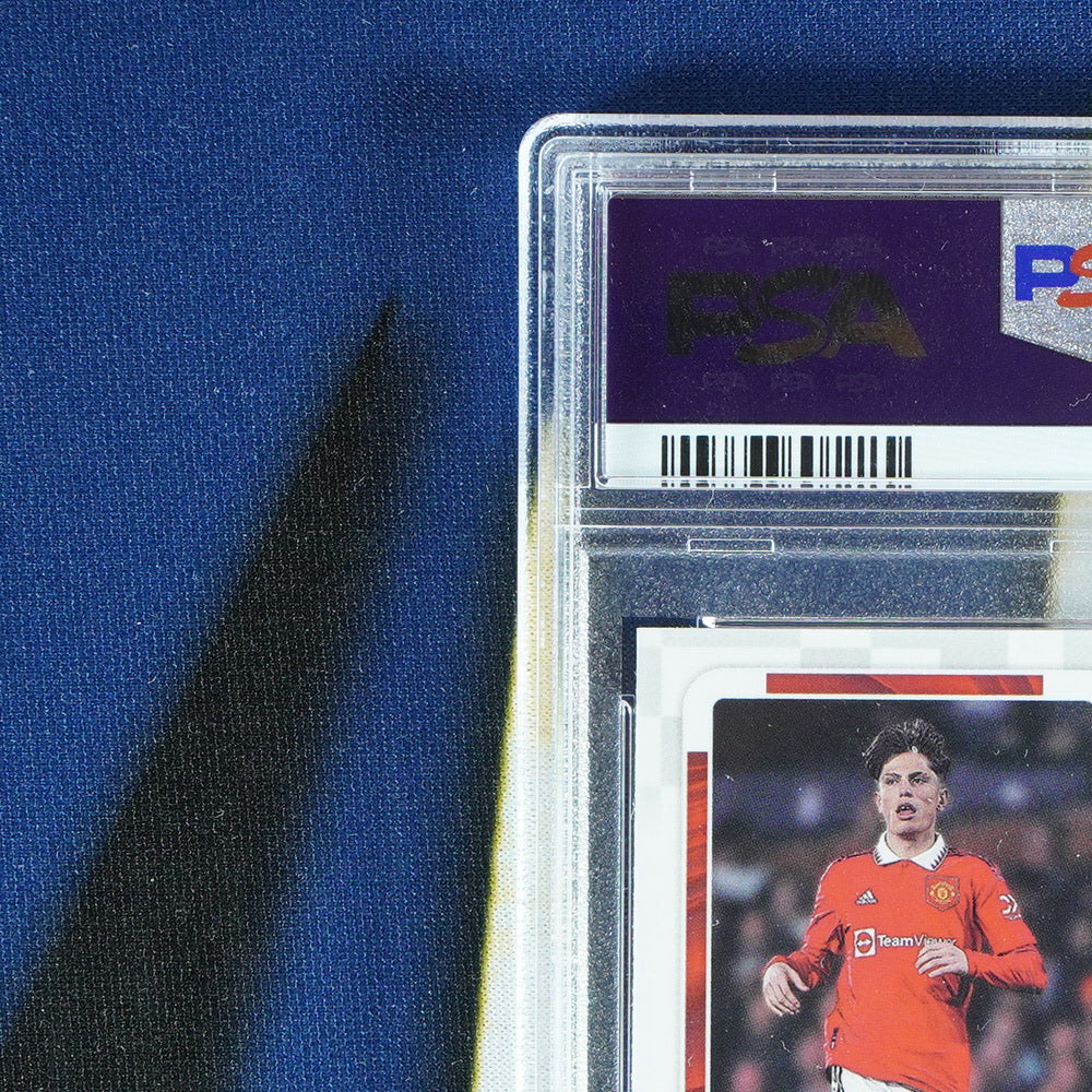 Alejandro Garnacho 2022-23 PANINI CHRONICLES  Contenders Optic Rookie Ticket Purple Mojo #299  [PSA 9]