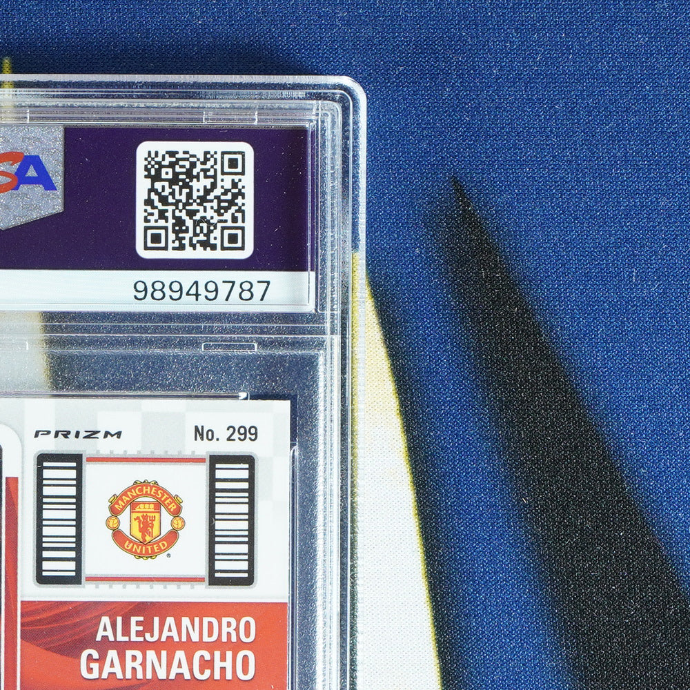 Alejandro Garnacho 2022-23 PANINI CHRONICLES  Contenders Optic Rookie Ticket Purple Mojo #299  [PSA 9]