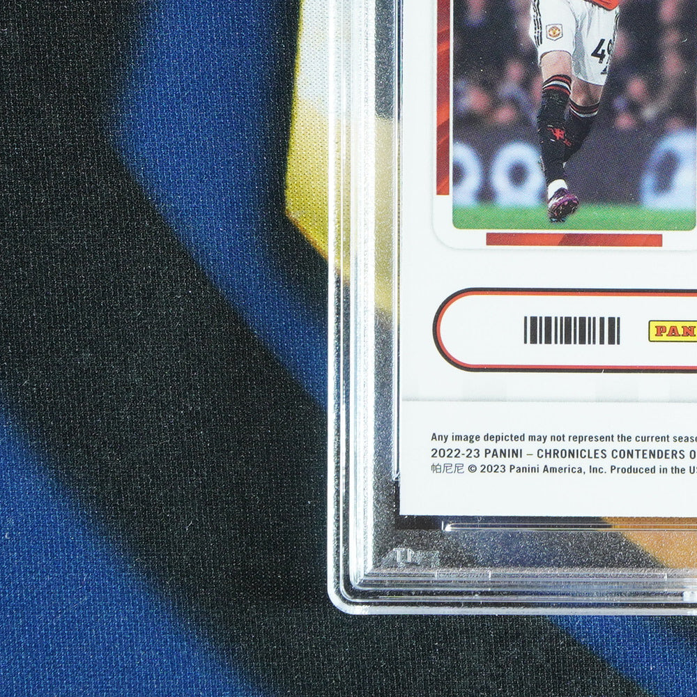 Alejandro Garnacho 2022-23 PANINI CHRONICLES  Contenders Optic Rookie Ticket Purple Mojo #299  [PSA 9]