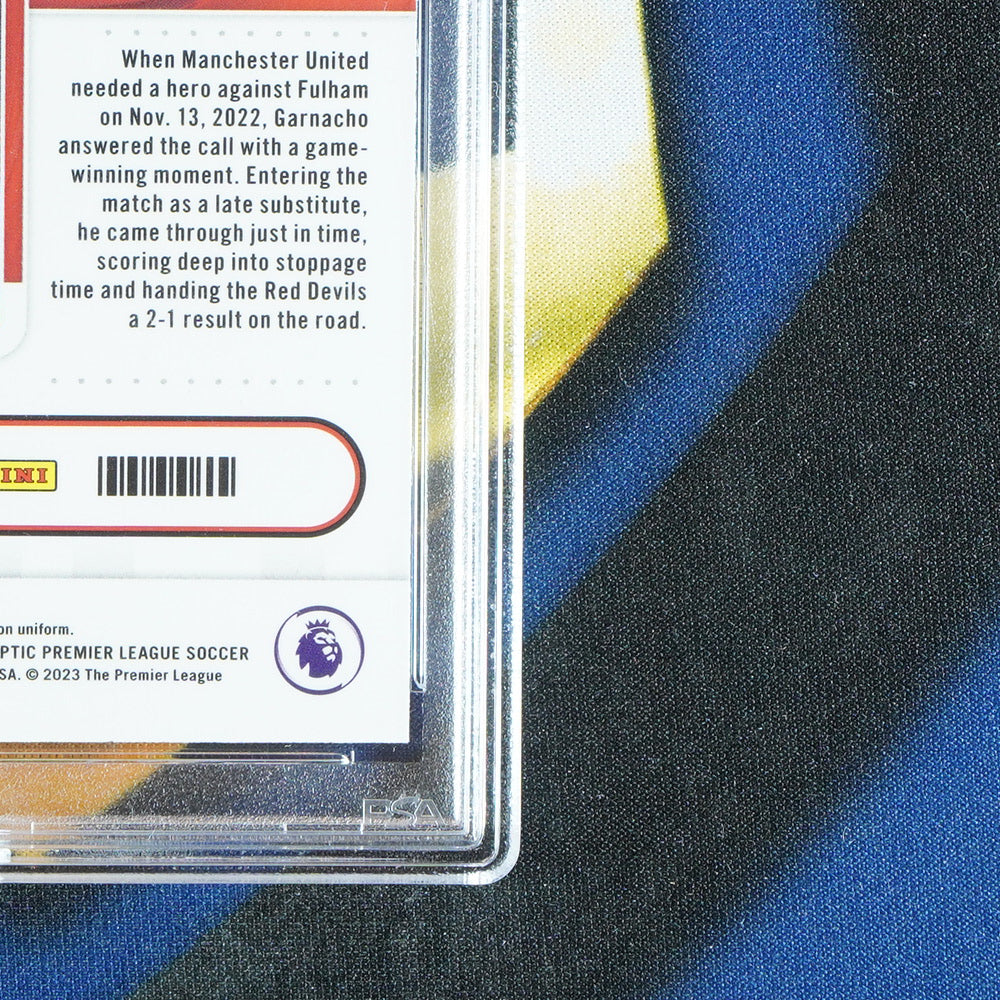 Alejandro Garnacho 2022-23 PANINI CHRONICLES  Contenders Optic Rookie Ticket Purple Mojo #299  [PSA 9]