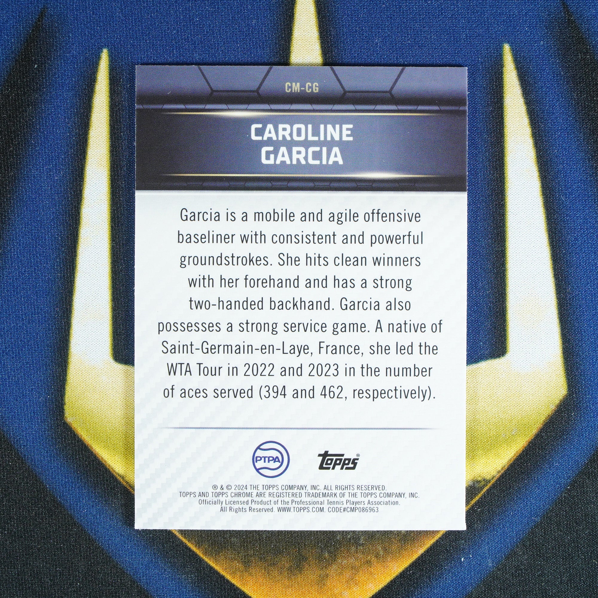 Caroline Garcia 2024 TOPPS GRAPHITE Court Master Blue /50  [Raw]