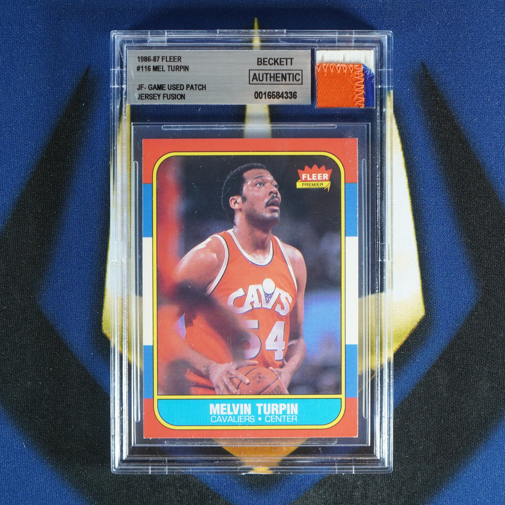Melvin Turpin 1986-87 FLEER JF - GAME USED PATCH  [Beckett Authentic]