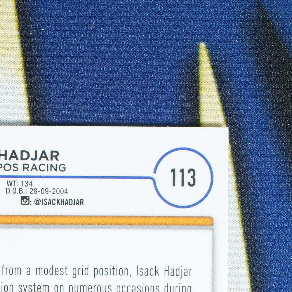 Isack Hadjar 2024 TOPPS CHROME Speckle /299 F2 #113 [Raw]