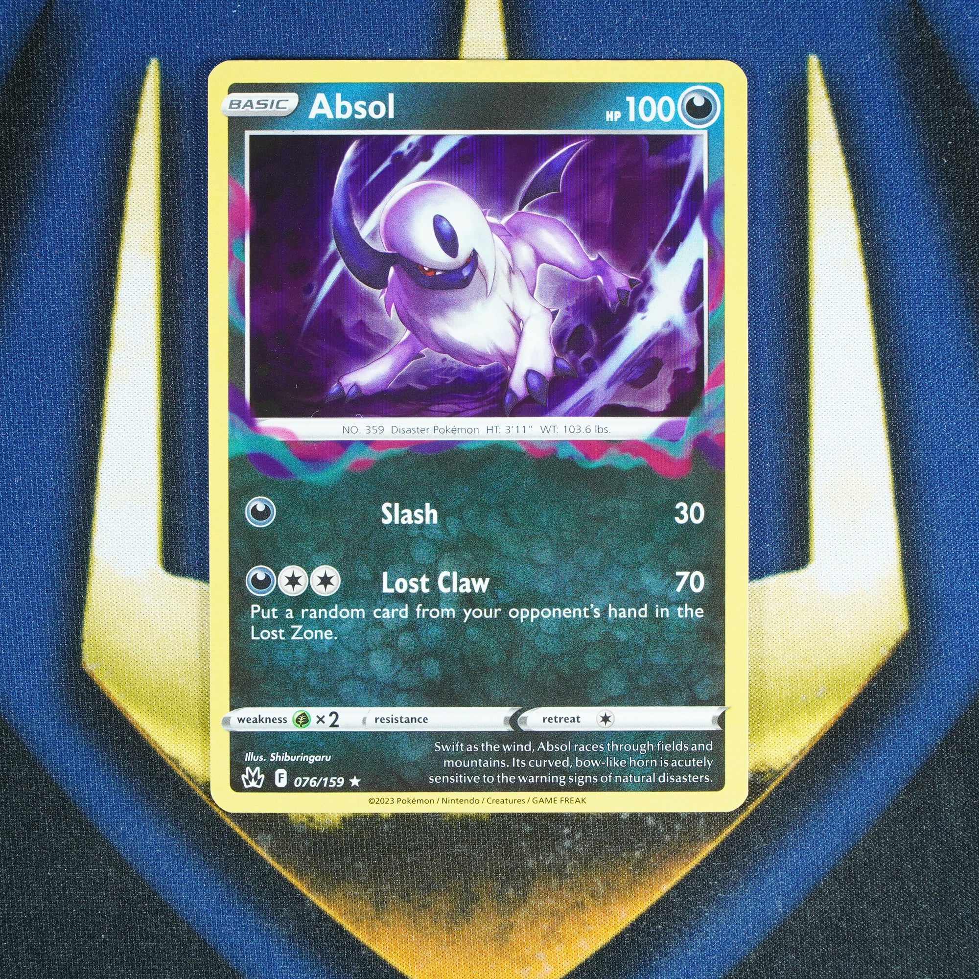 Absol CROWN ZENITH Holo Rare 076/159 [M]