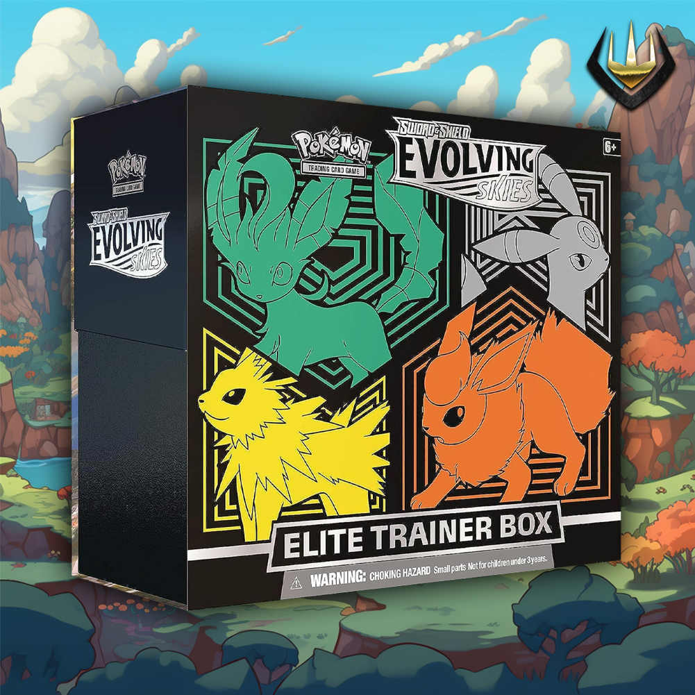 Evolving Skies Pokemon ETB Elite Trainer Box [Flareon/Jolteon/Umbreon/ Evolving Skies Pokemon ETB Elite Trainer Box [Flareon/Jolteon/Umbreon/