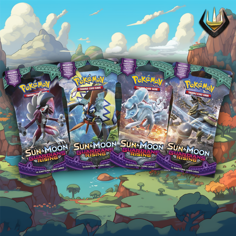Guardians Rising Pokemon Sleeved Booster Art Set [4 Sleeved Boosters]