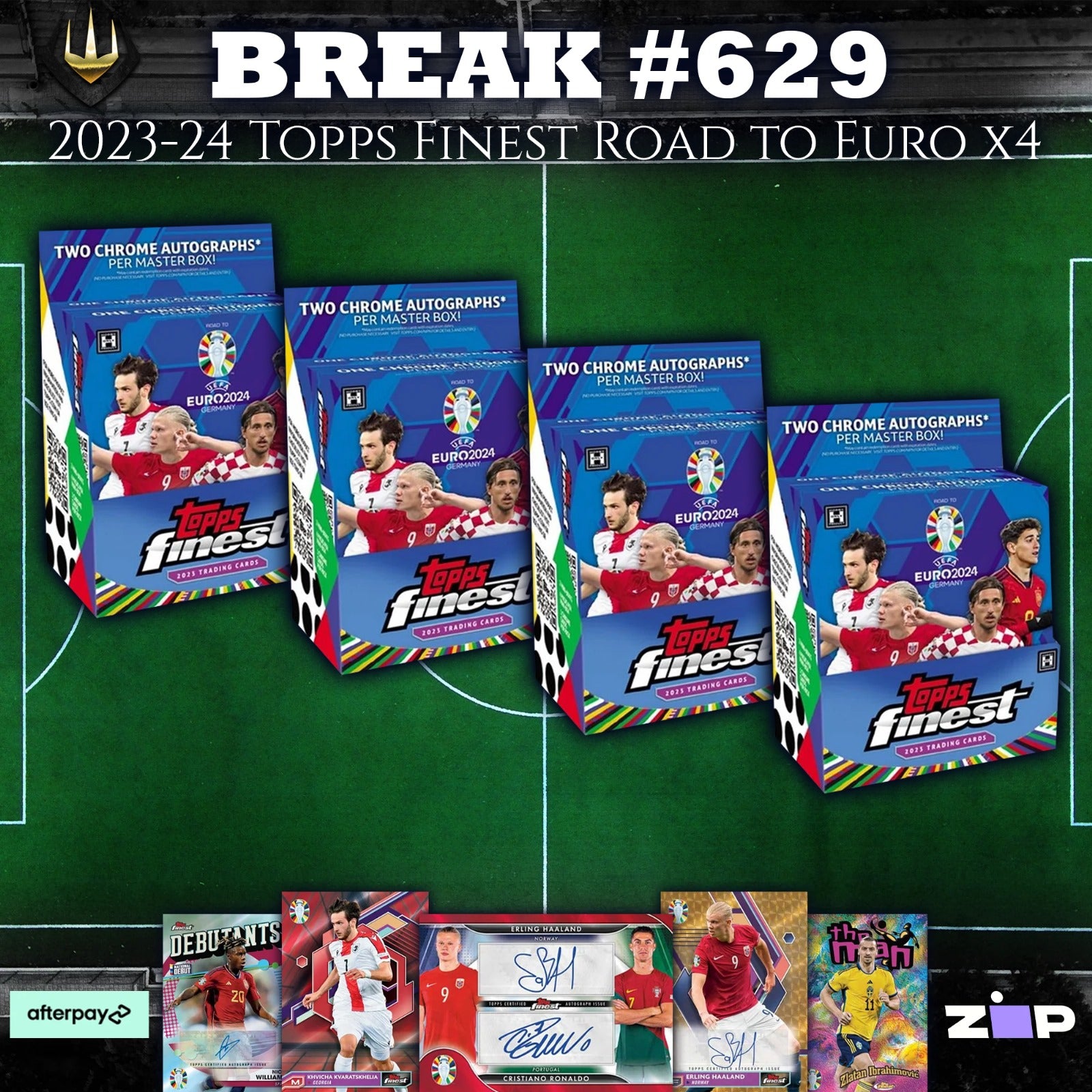 629 202324 Topps Finest Road To Euro 2024 Master Box x4 (Half Case)