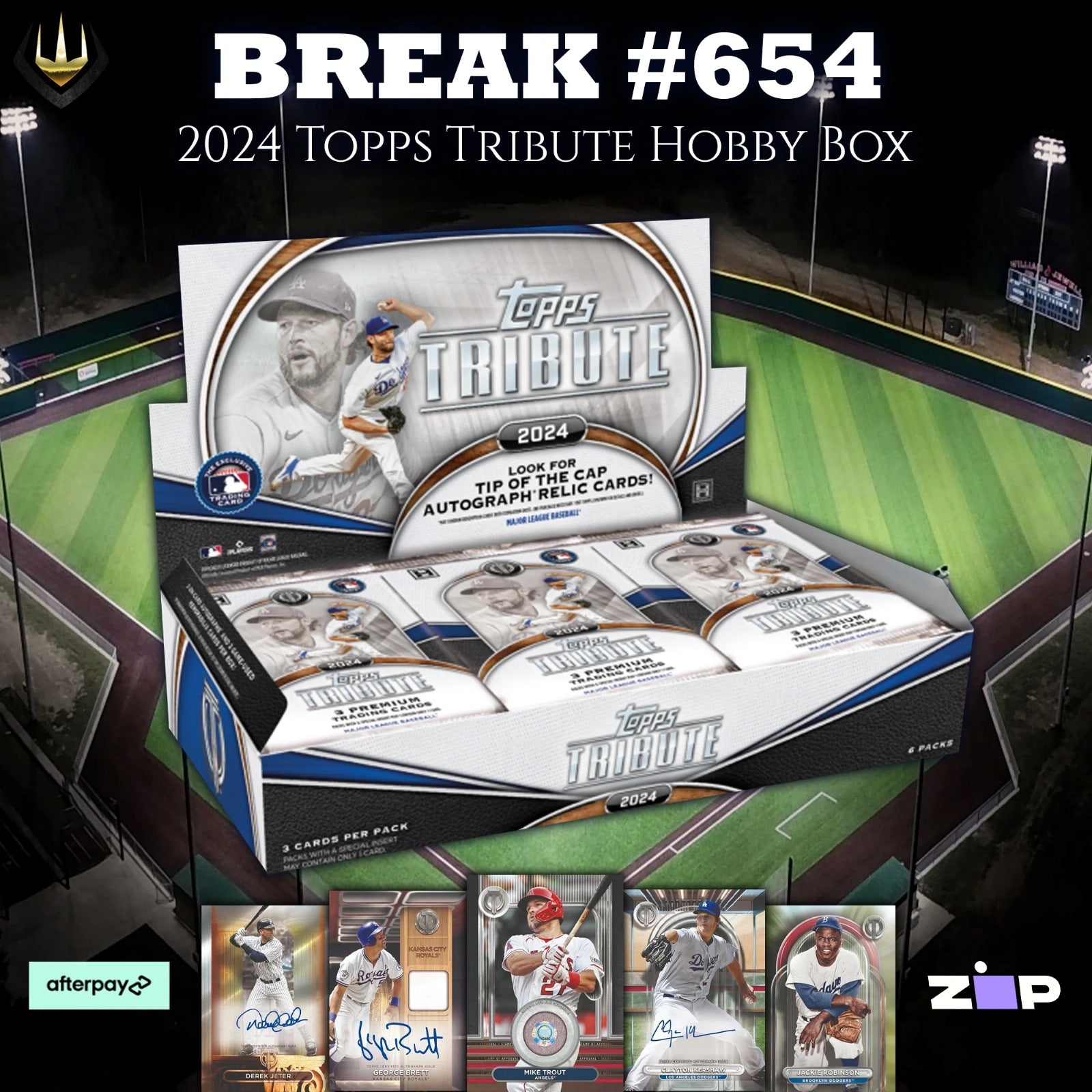 #654 2024 Topps Tribute Hobby Box x1 [Pick Your Team]