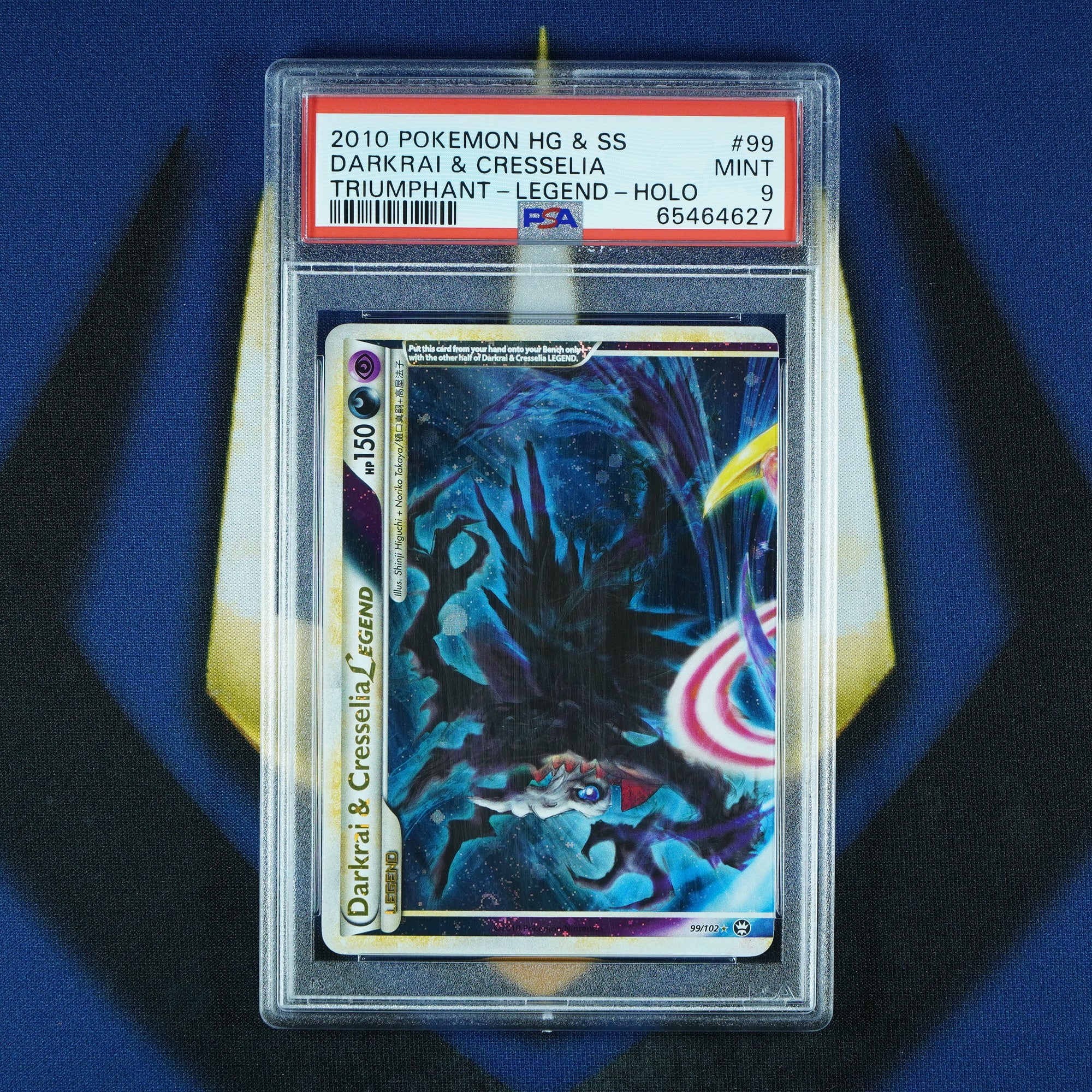Darkrai & Cresselia Triumphant Legend Holo Set 99/102 & 100/102 [PSA 9]