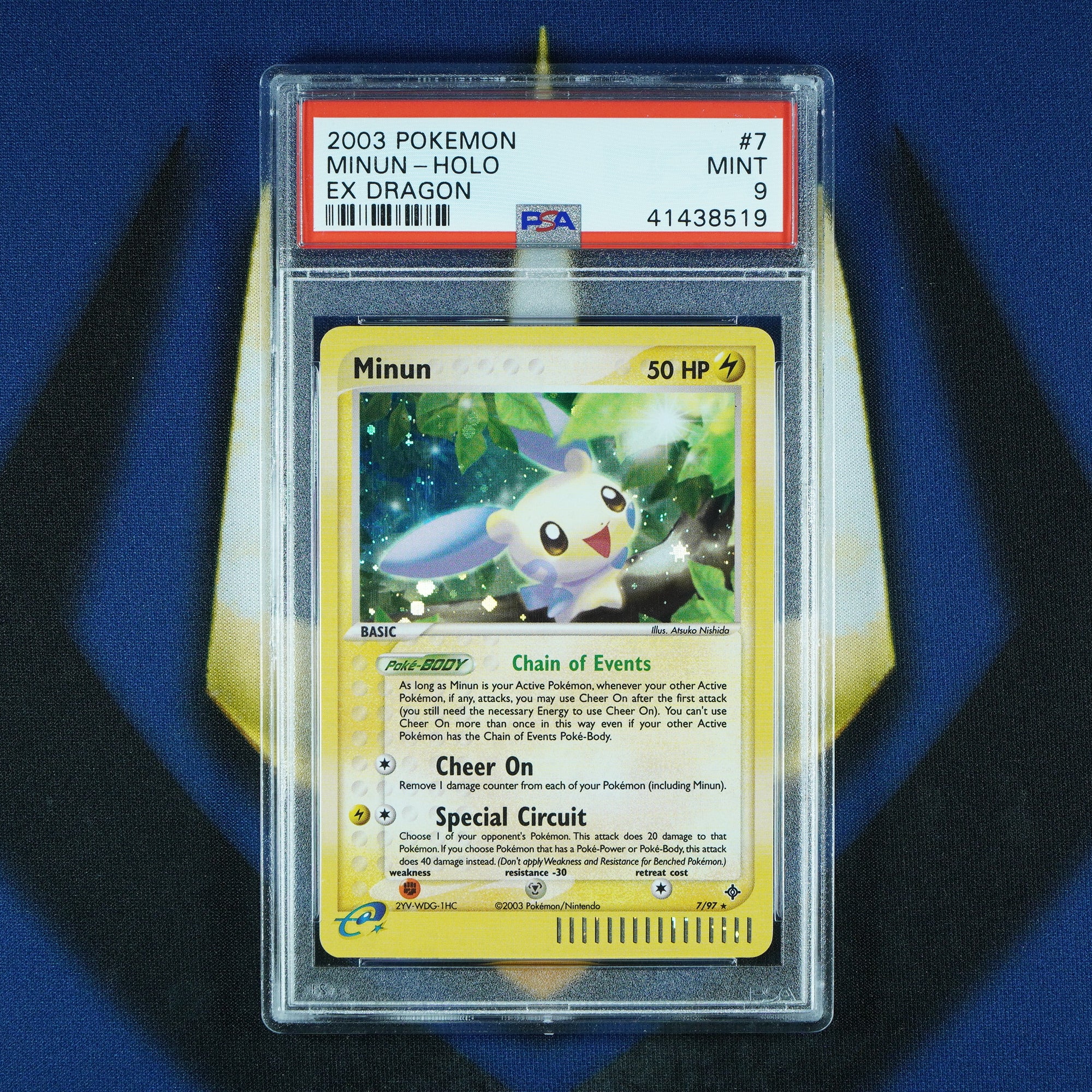 Minun & Plusle EX Dragon Holo Sequential Set 7/97 & 8/97 [PSA 9]