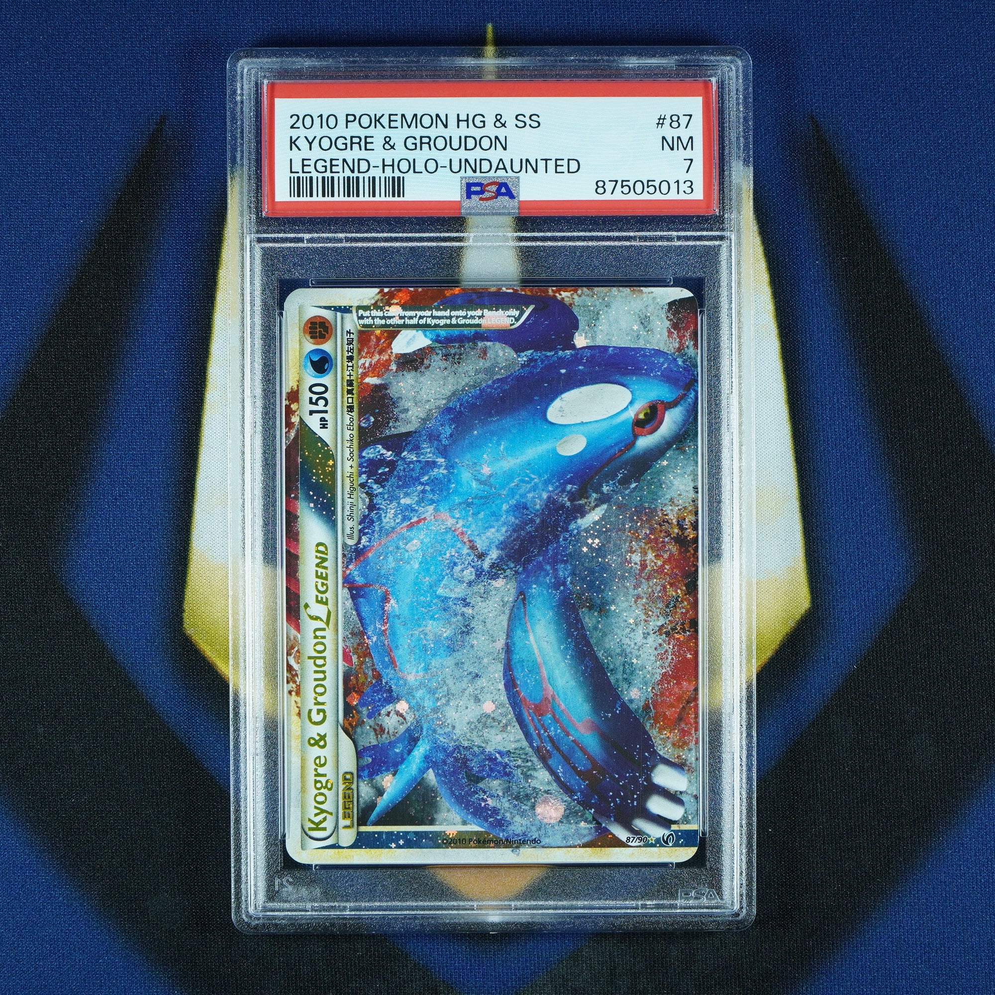 Kyogre & Groudon Sequential Set Undaunted Legend Holo 87/90 & 88/90 [PSA 7 & 8]