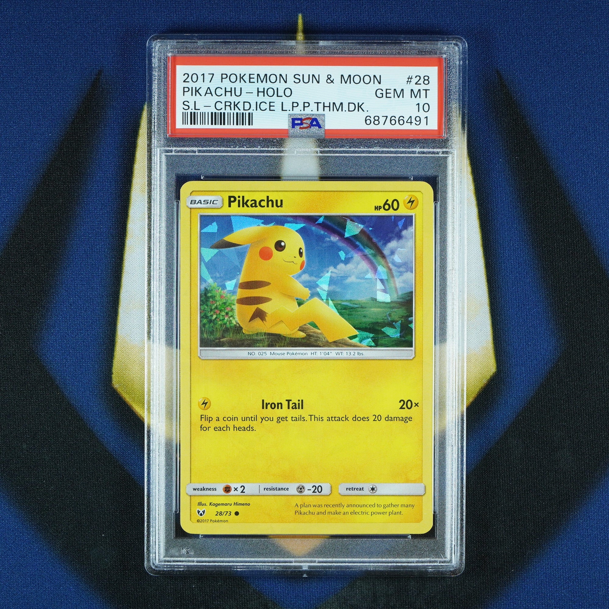Pikachu Shining Legends Cracked Ice Theme Deck Holo 28/73 [PSA 10]