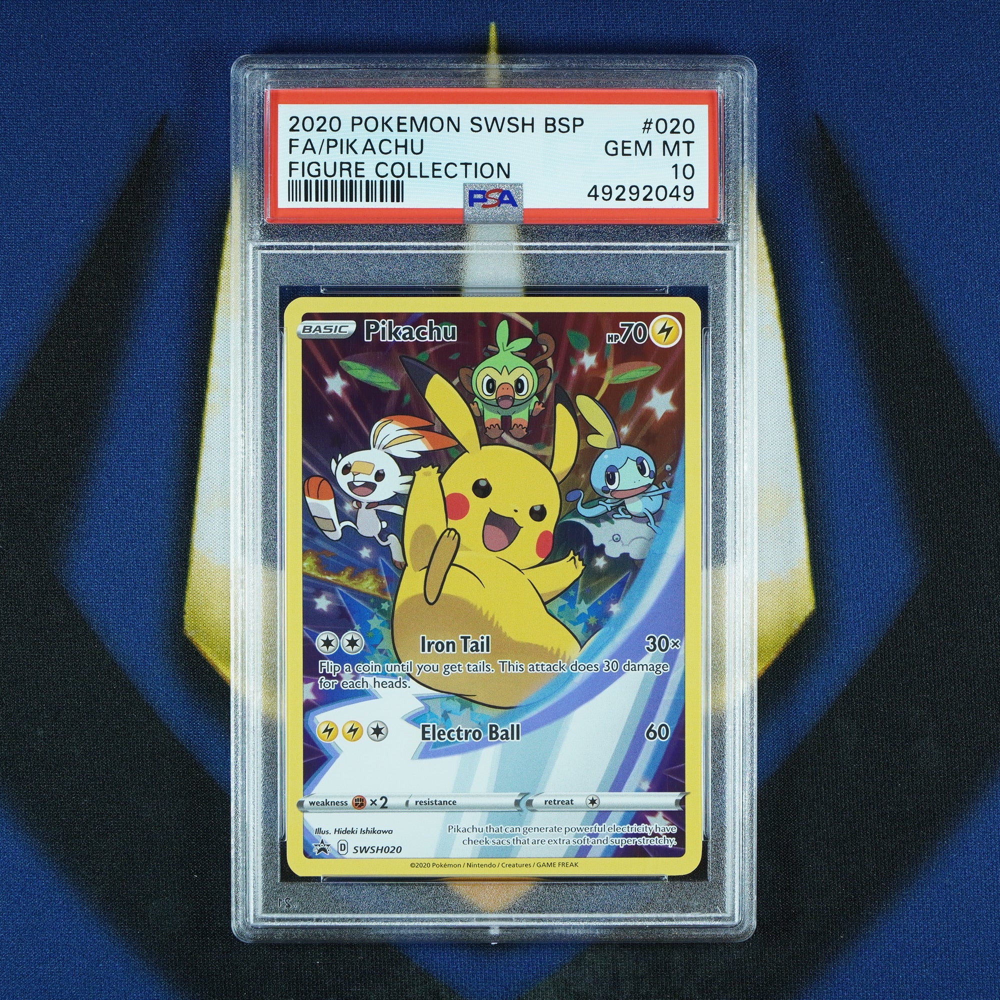 Pikachu Figure Collection Black Star Promo Full Art SWSH020 [PSA 10]