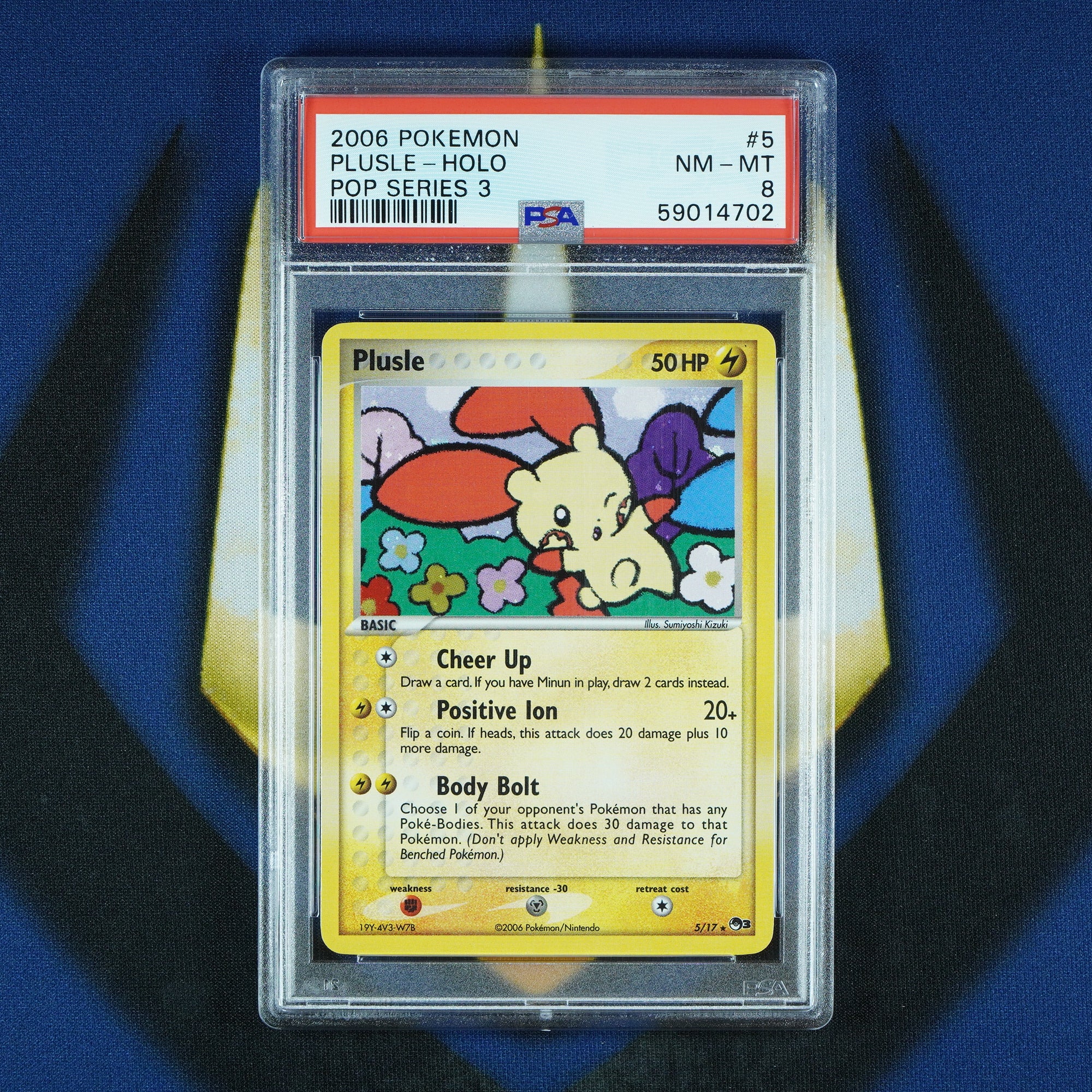 Minun & Plusle Pop Series 3 Holo 4/17 & 5/17 [PSA 8]