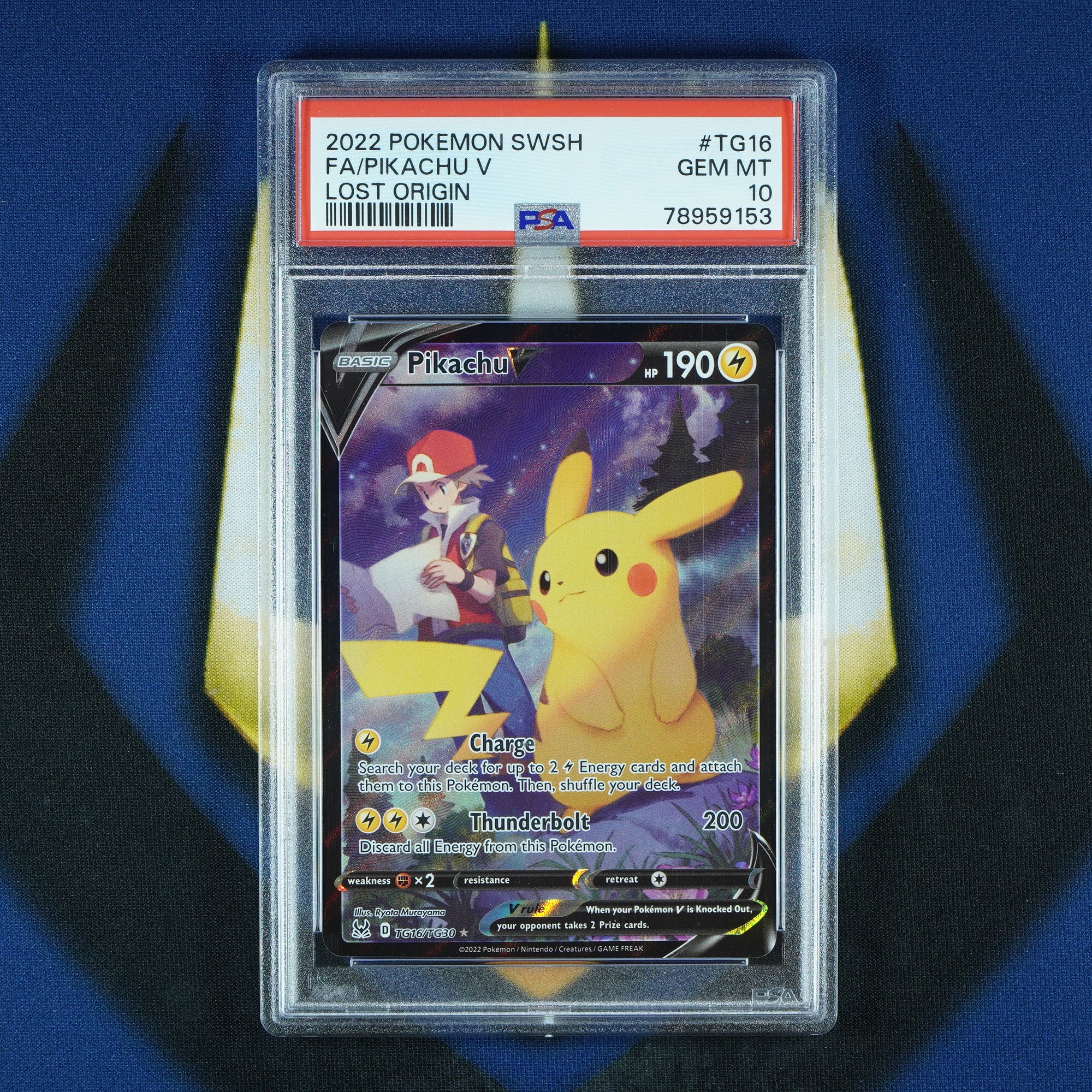Pikachu V Lost Origin Trainer Gallery TG16/TG30 [PSA 10]