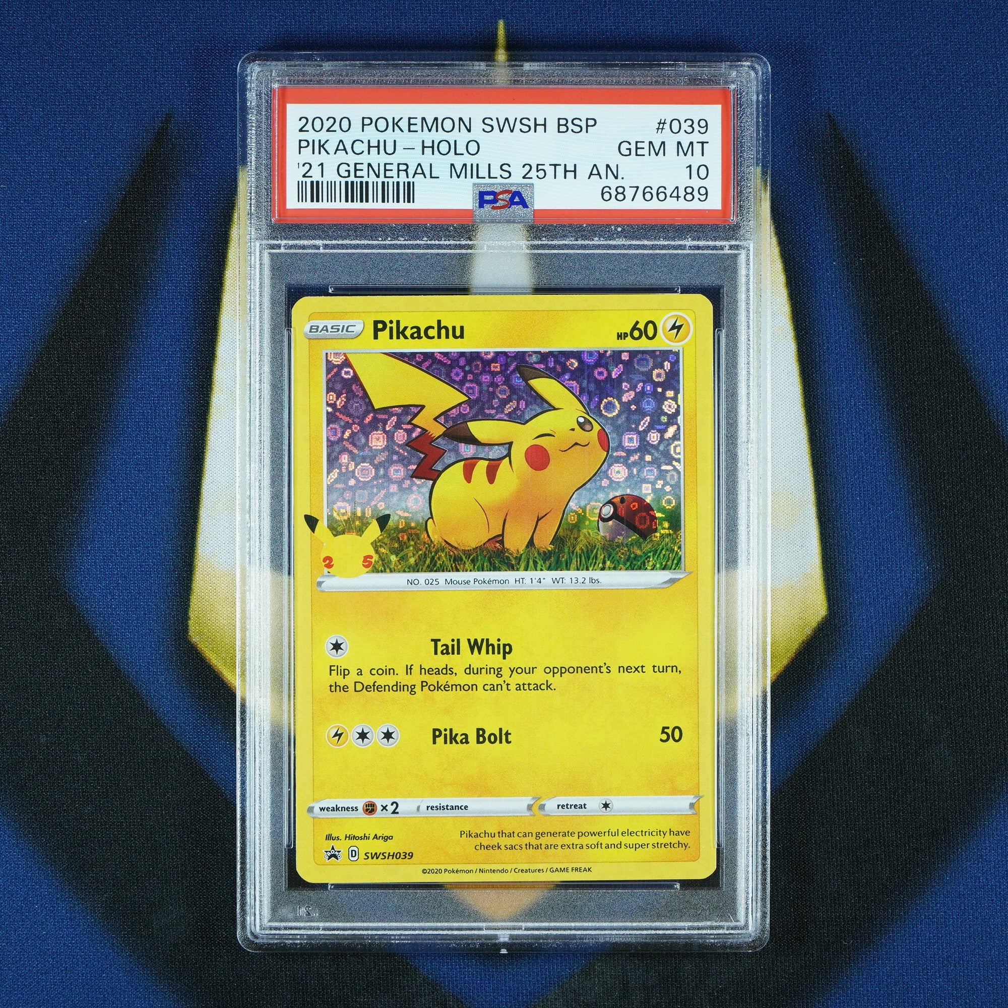 Pikachu General Mills 25th Anniversary Holo Black Star Promo SWSH039 [PSA 10]