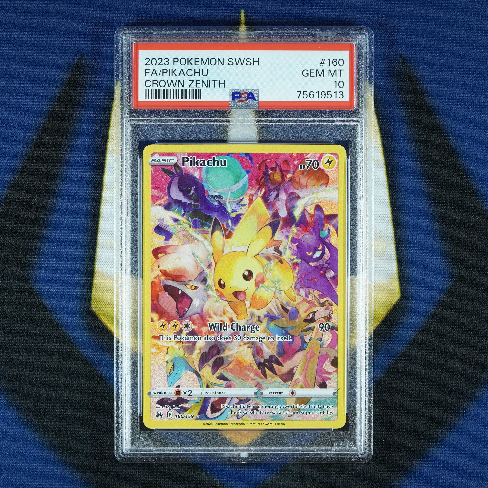 Pikachu Crown Zenith Full Art 160/159 [PSA 10]