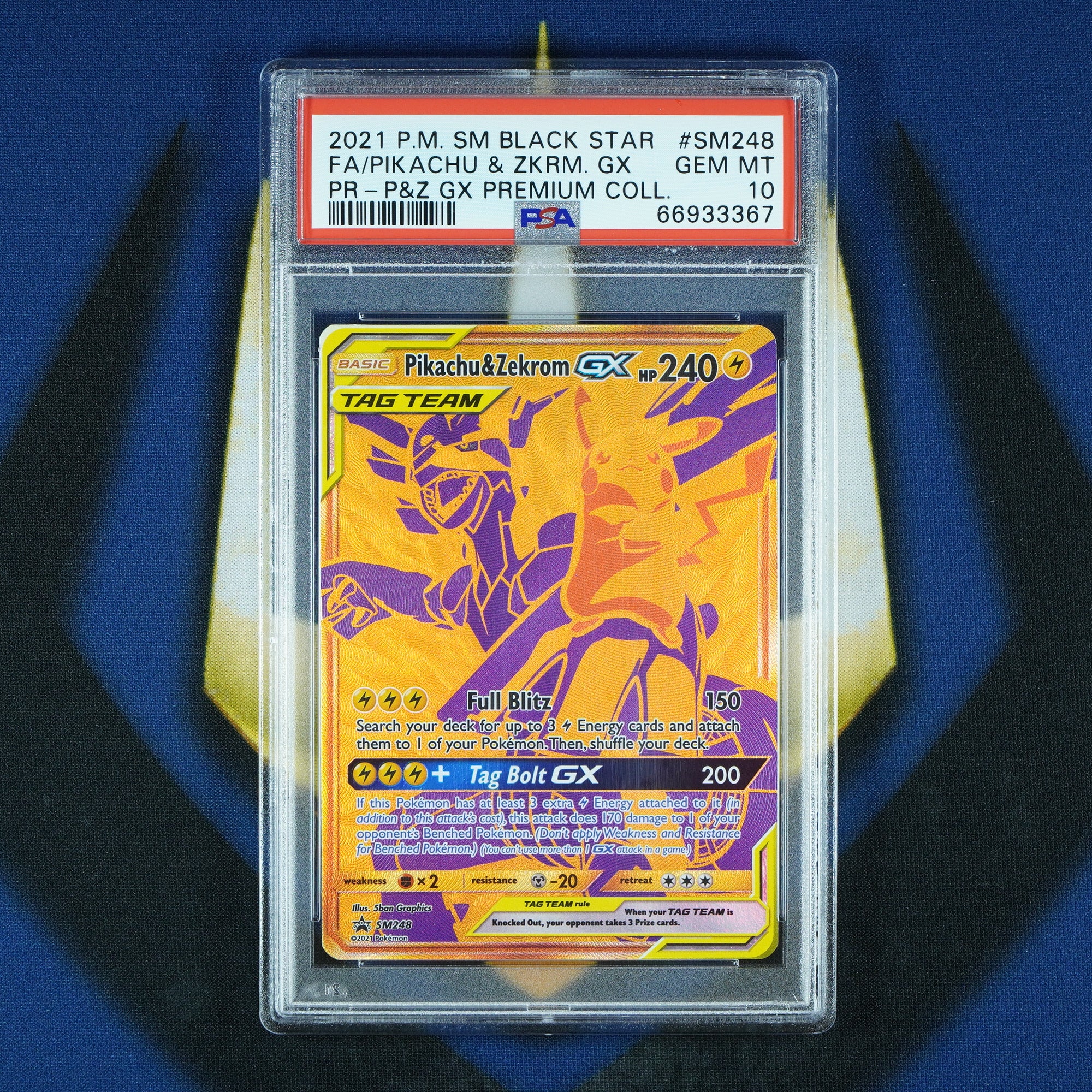 Pikachu & Zekrom GX Sun & Moon Promo Holo SM248 [PSA 10]