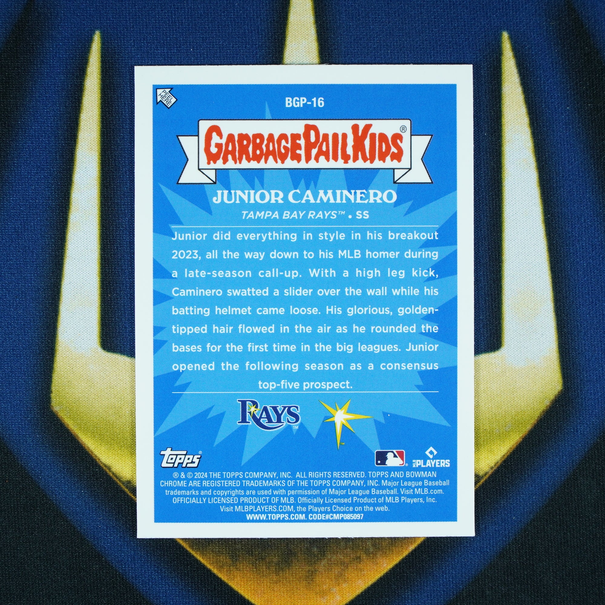 Junior Caminero 2024 Bowman Chrome Garbage Pail Kids Drippy Junior RC