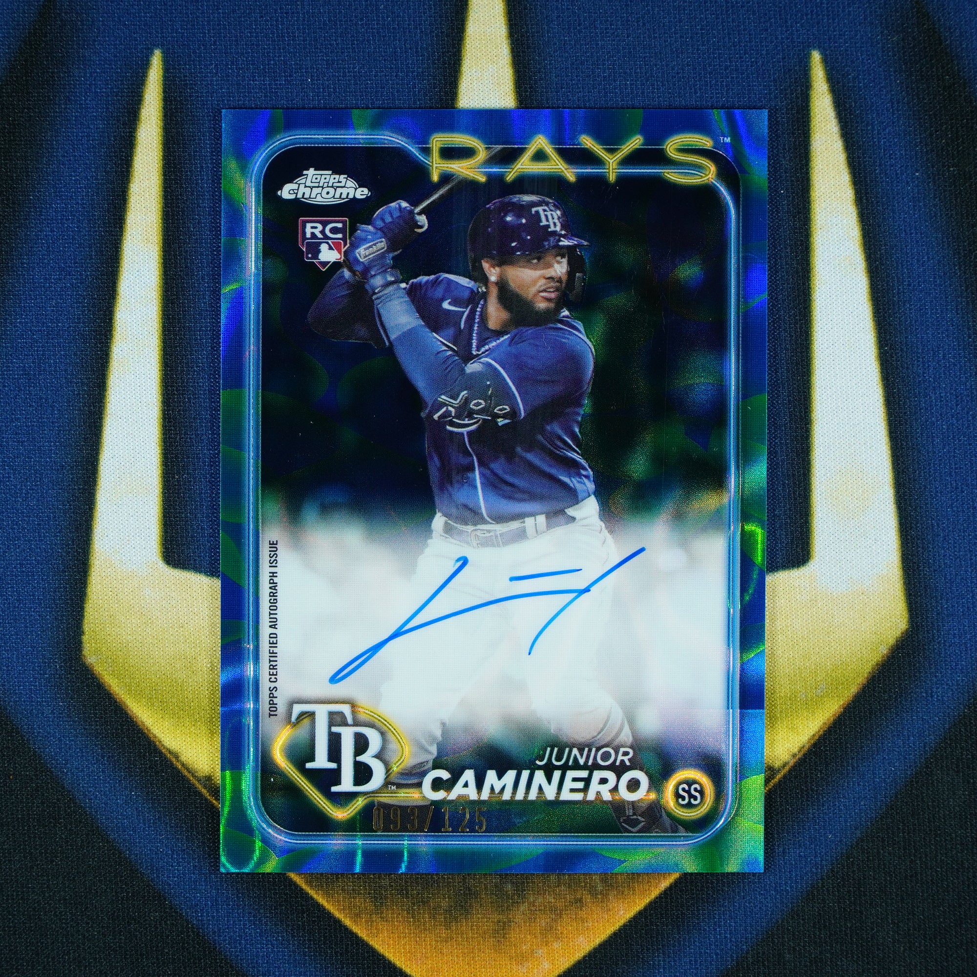 Junior Caminero 2024 Topps Chrome Update Lava Lamp Auto /125 RC