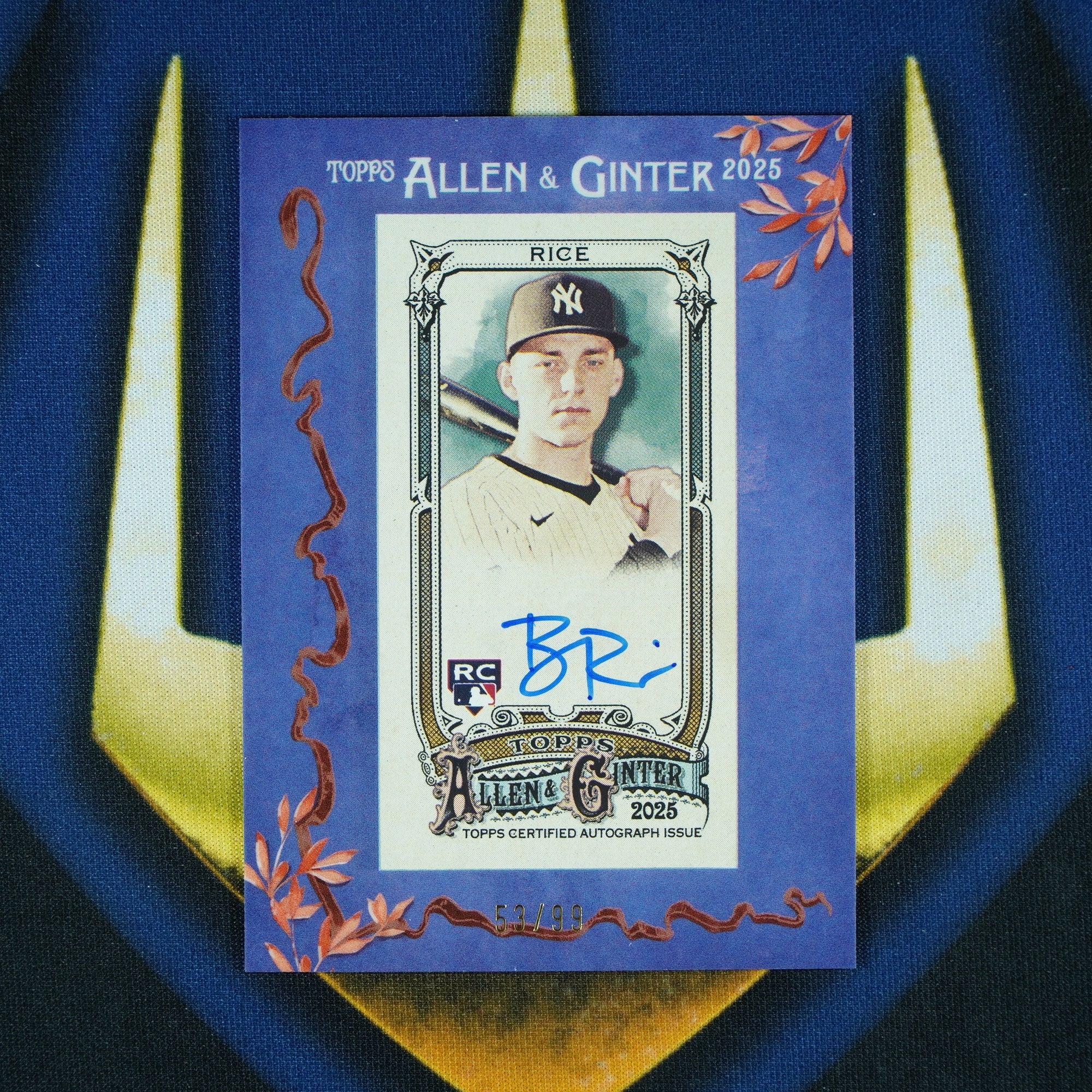 Ben Rice 2025 Topps Allen & Ginter Framed Mini Auto /99 RC