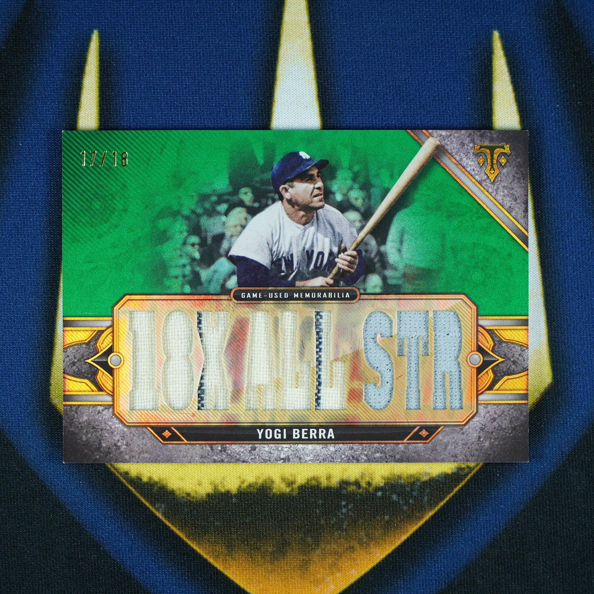 Yogi Berra 2024 Topps Triple Threads Triple Relic Green /18