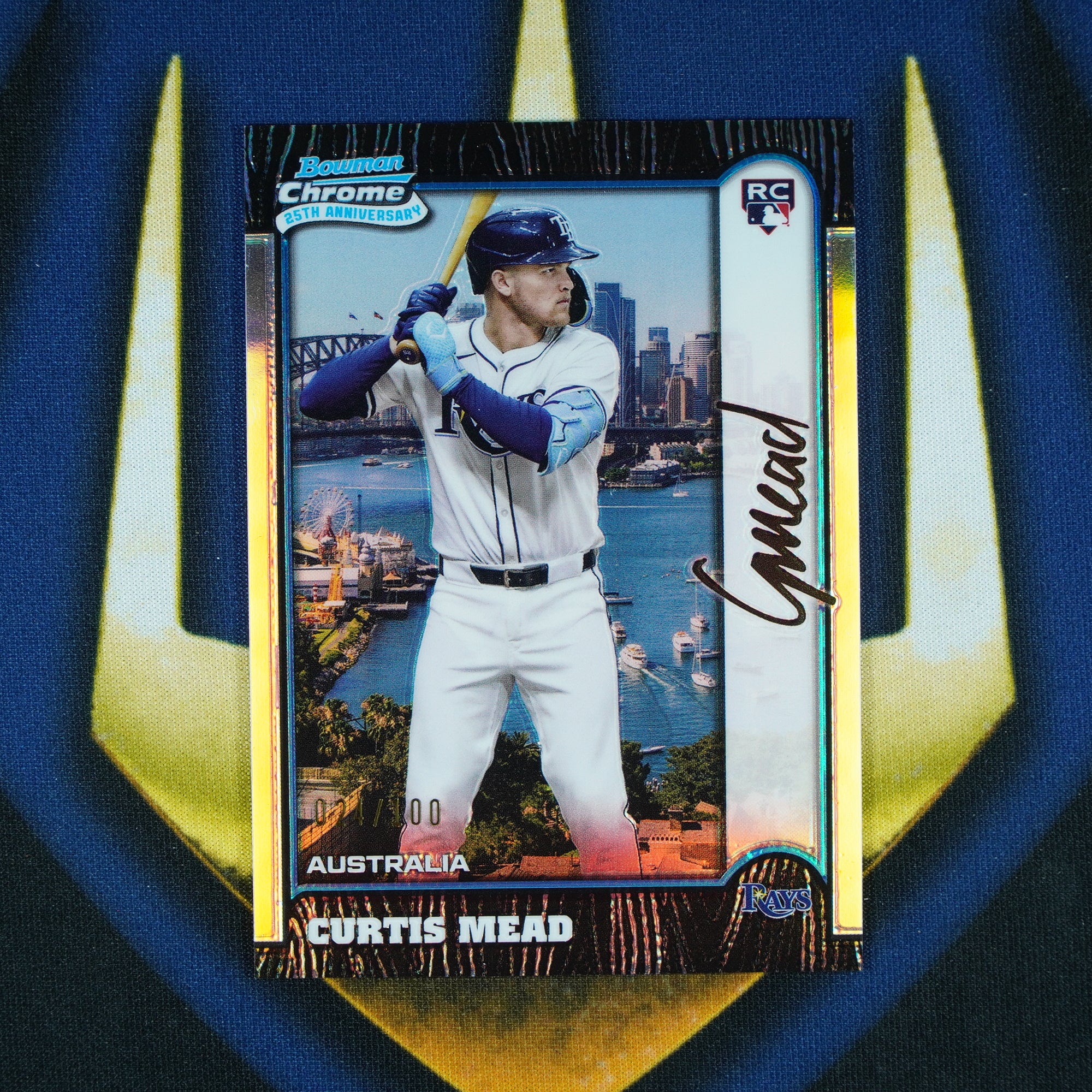 Curtis Mead 2024 Bowman Chrome 25th Anniversary International Refractor /100 RC