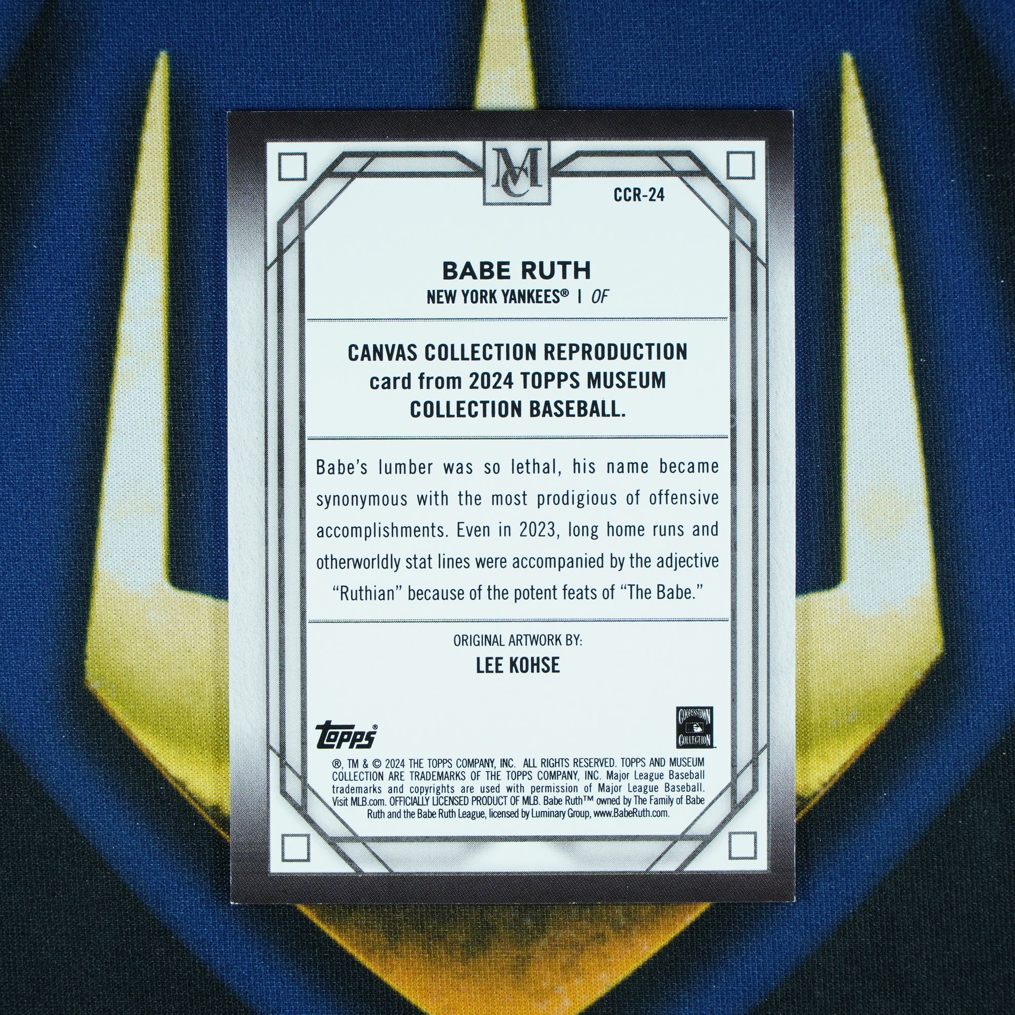 Babe Ruth 2024 Topps Museum Collection Canvas Collection