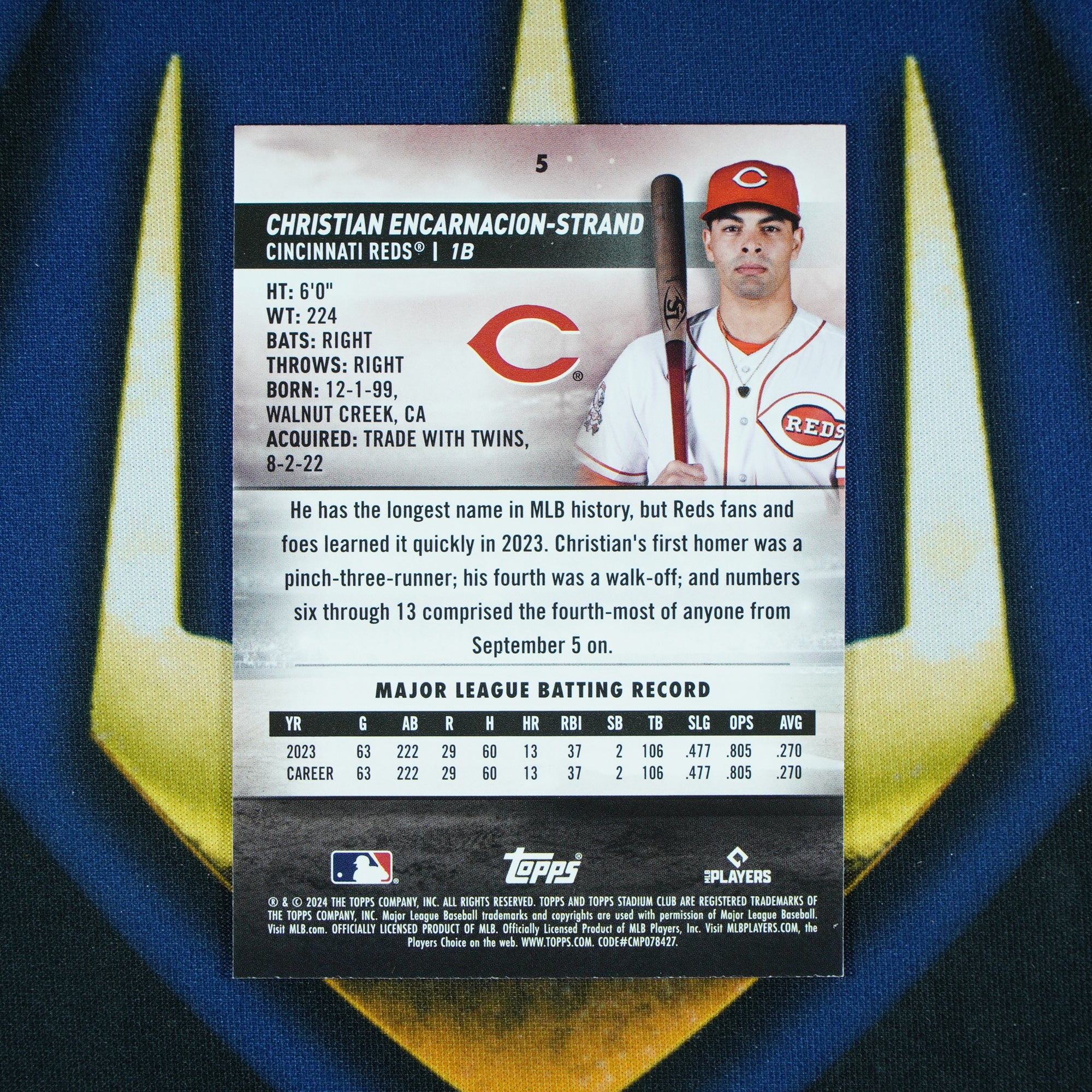 Christian Encarnacion-Strand 2024 Topps Stadium Club Gold RC