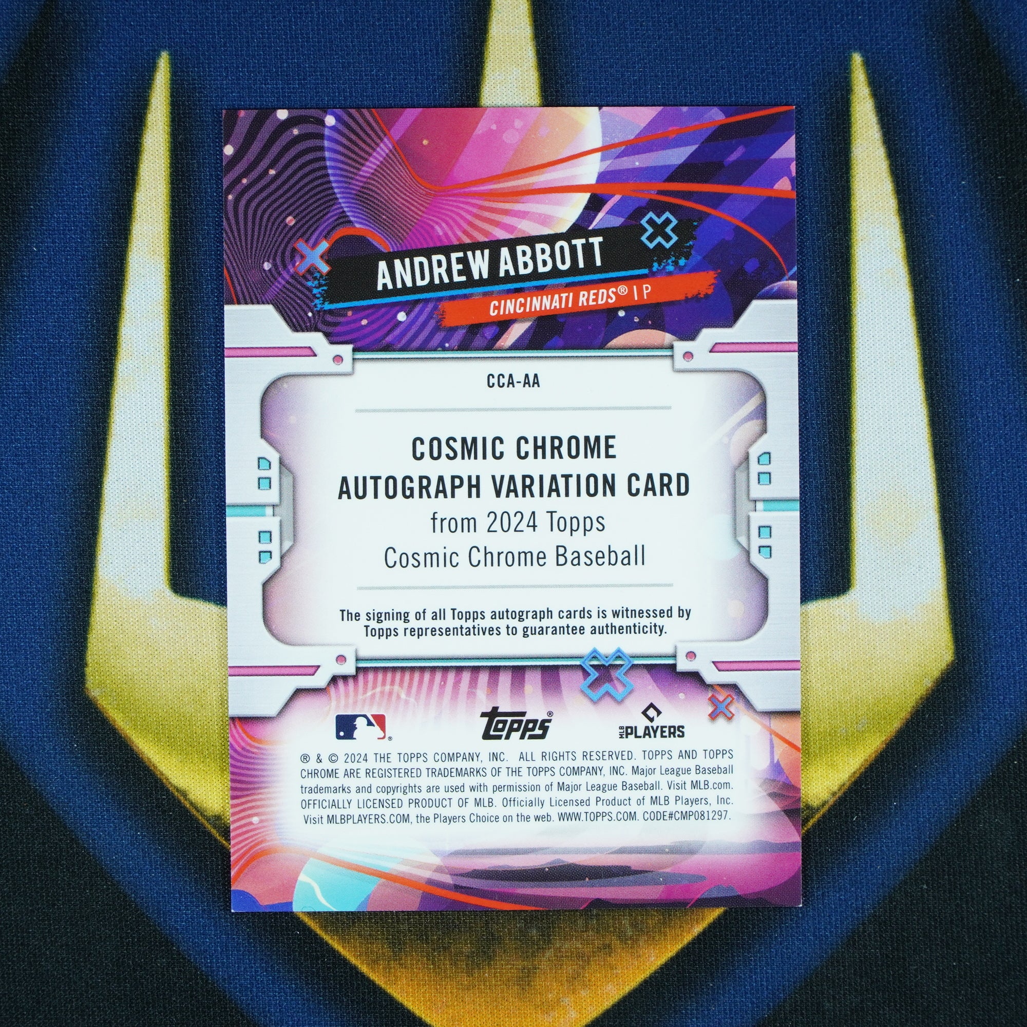 Andrew Abbott 2024 Topps Cosmic Chrome Gold Auto /50 RC