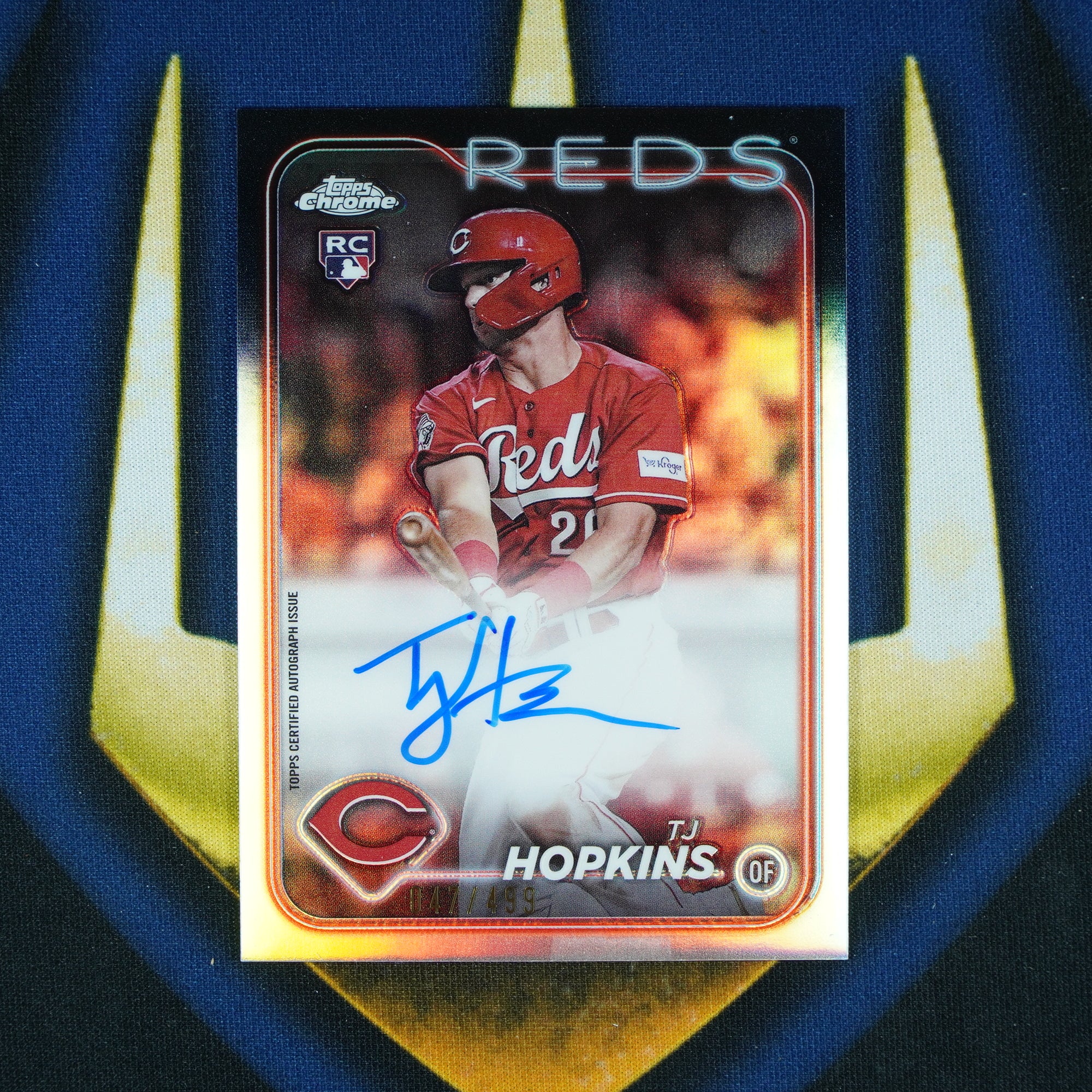 TJ Hopkins 2024 Topps Chrome Refractor Auto /499 RC