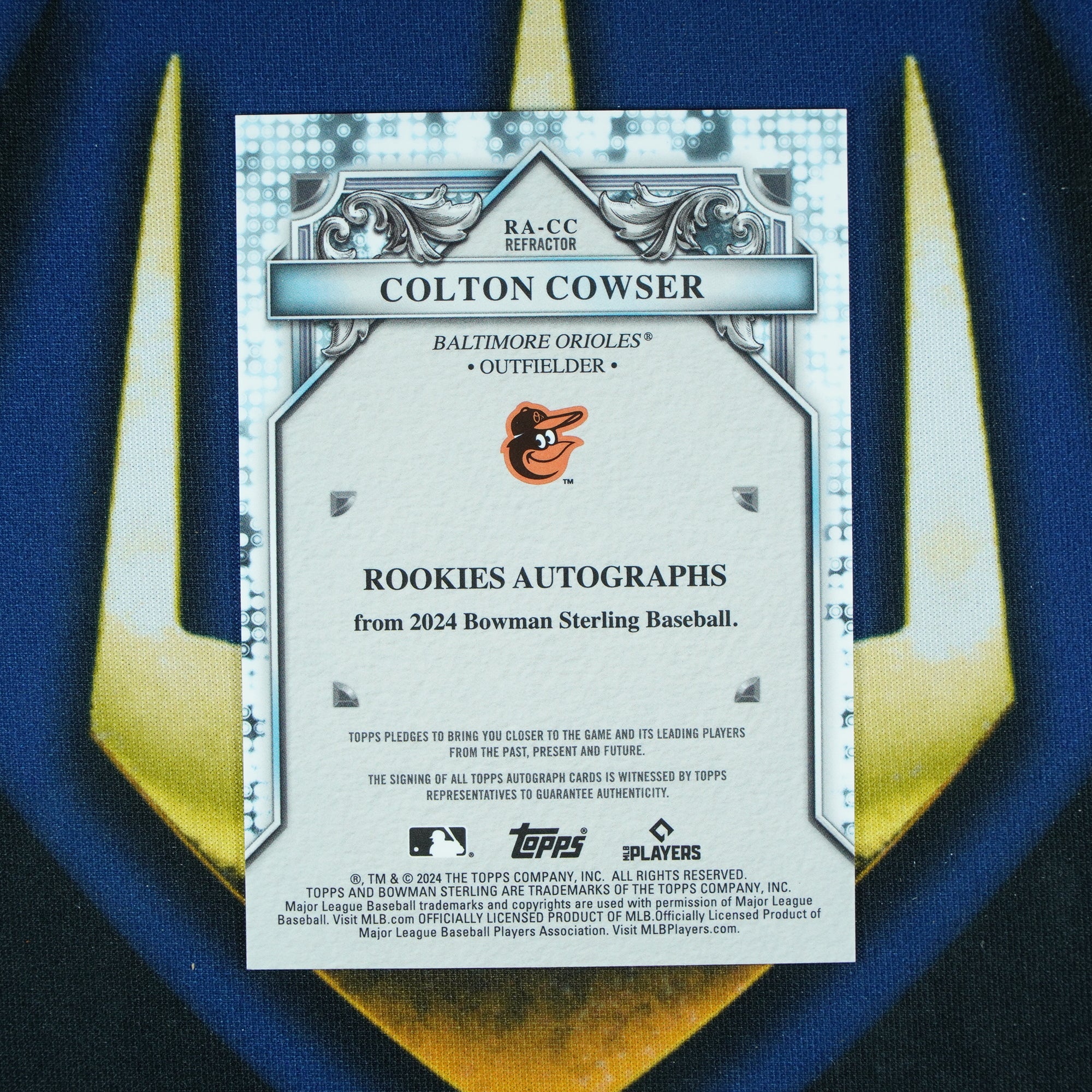 Colton Cowser 2024 Bowman Sterling Refractor Auto /150 RC