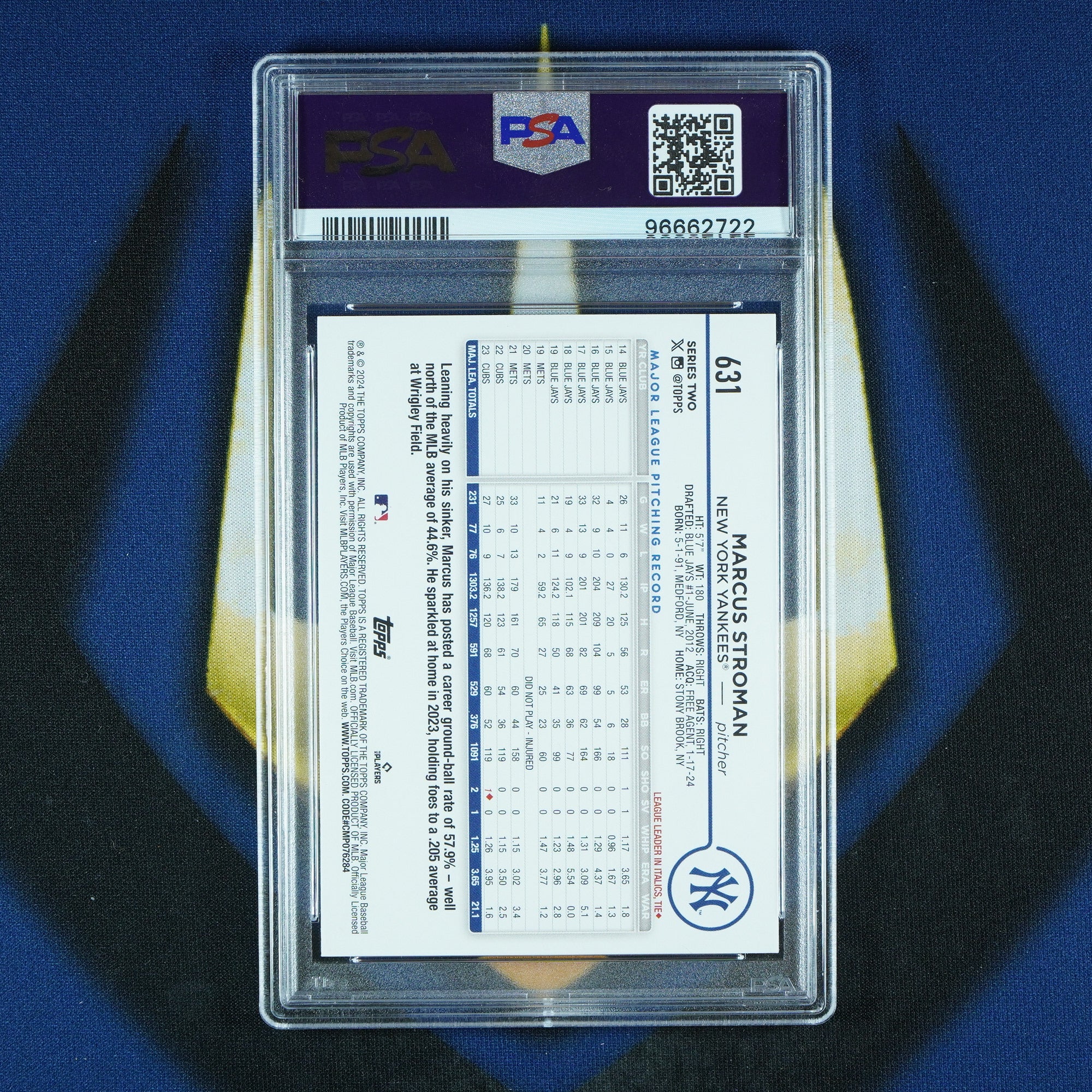 Marcus Stroman 2024 Topps Series 2 True Photo Variation [PSA 10]