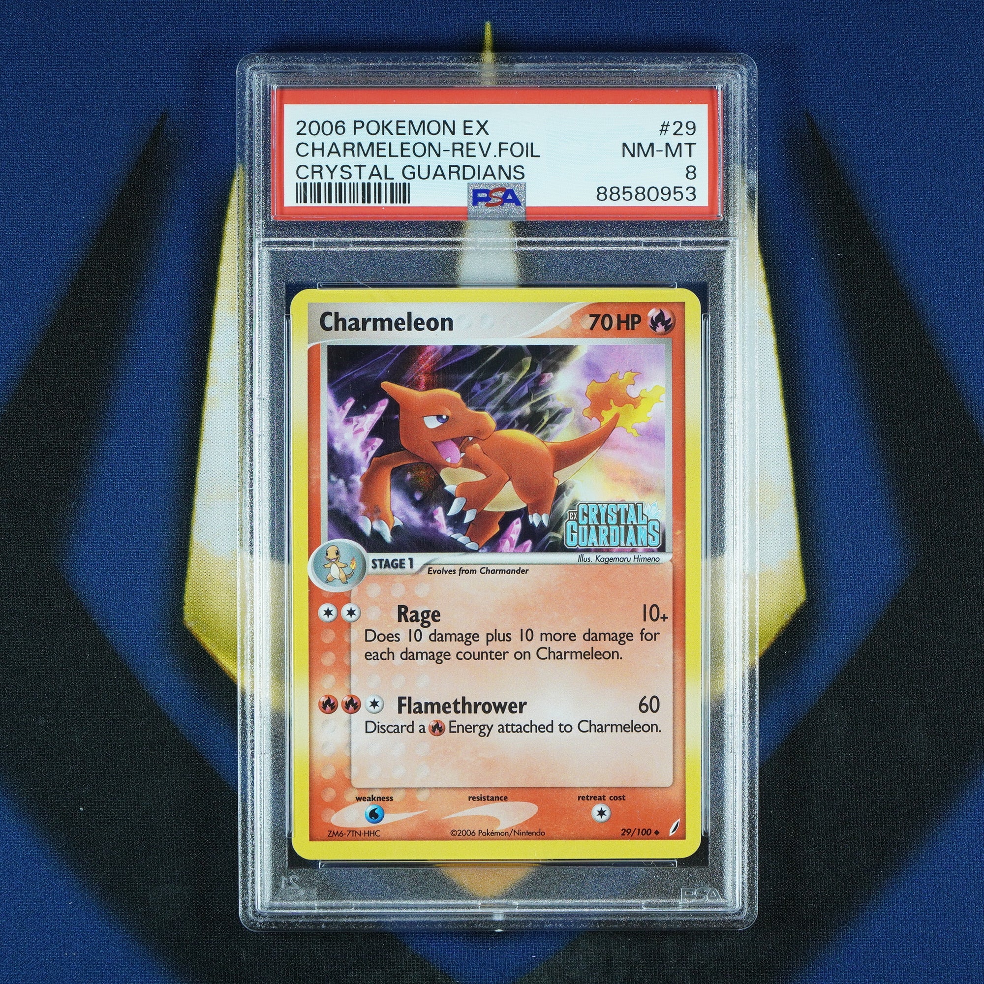 Charmeleon EX Crystal Guardians Reverse Holo Uncommon 29/100 [PSA 8]