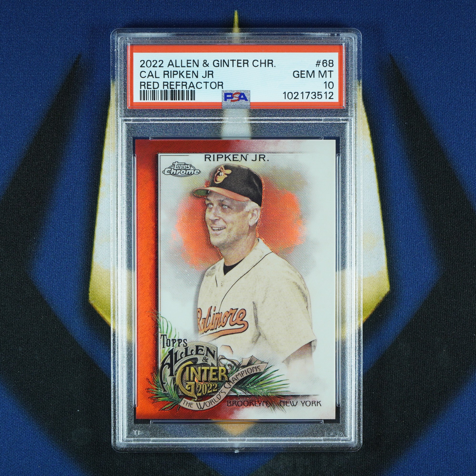 Cal Ripken Jr 2022 Topps Allen & Ginter Chrome Red Refractor /5 [PSA 10]