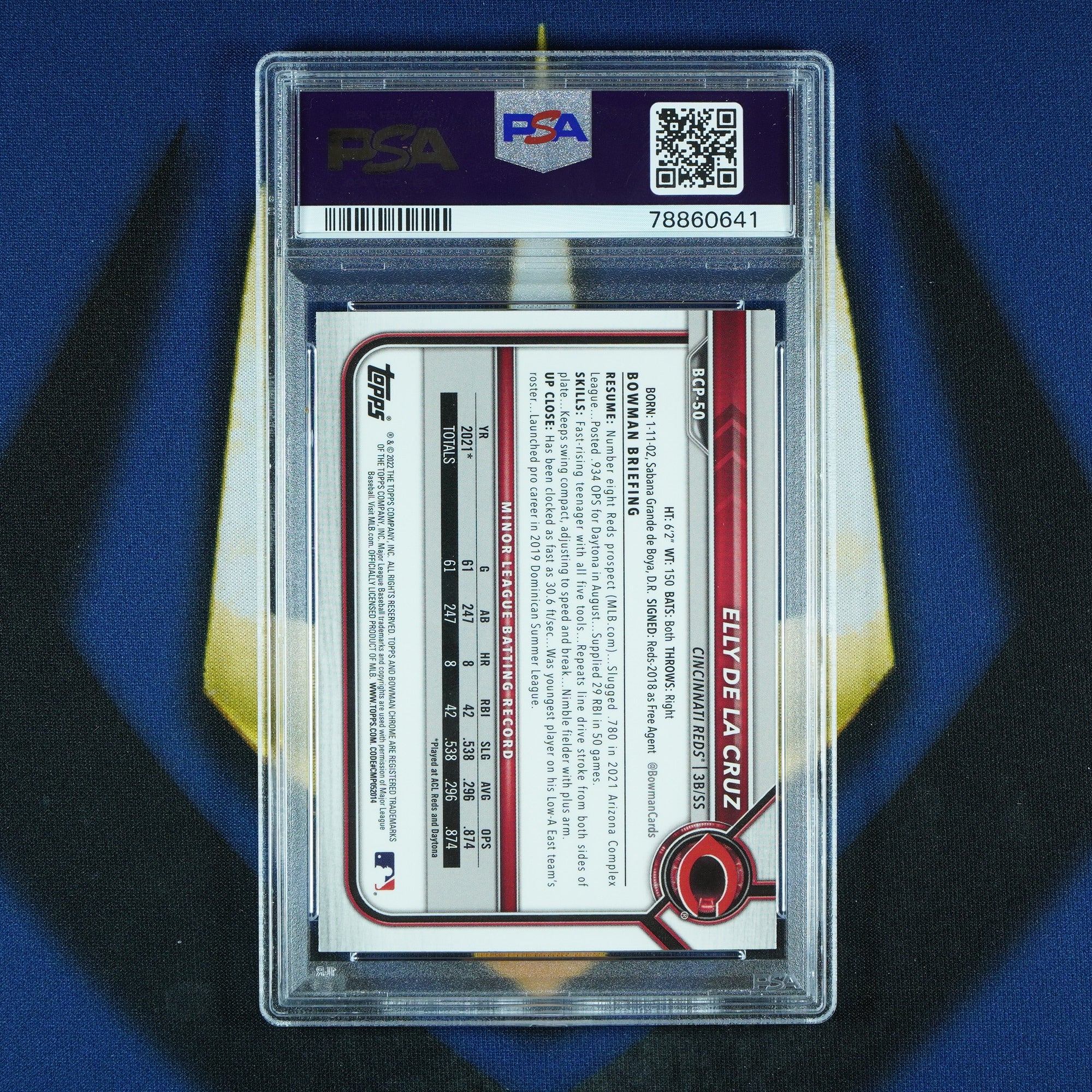 Elly De La Cruz 2022 Bowman Chrome 1st Mega [PSA 10]