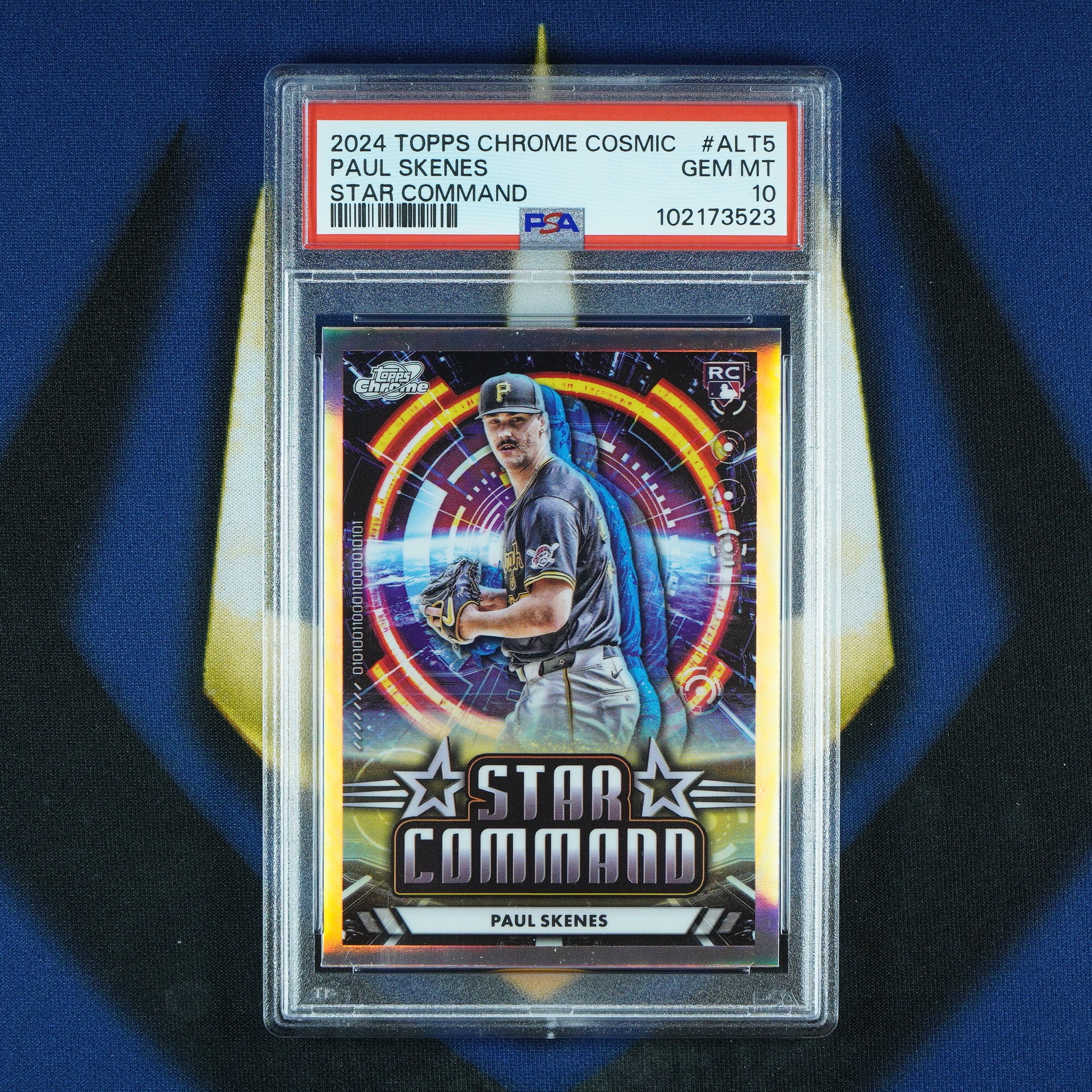 Paul Skenes 2024 Topps Cosmic Chrome Star Command RC [PSA 10]