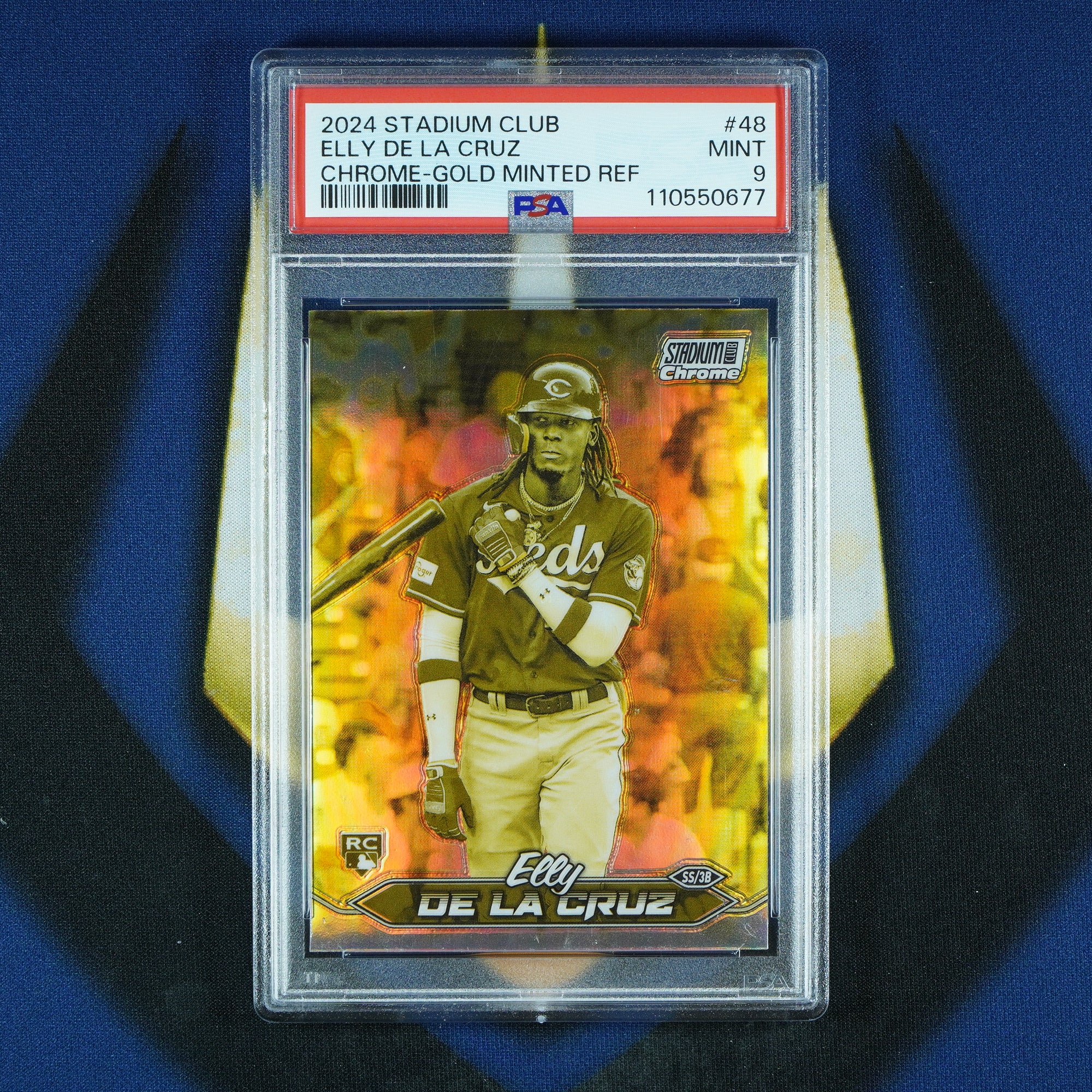 Elly De La Cruz 2024 Topps Stadium Club Gold Minted RC [PSA 9]