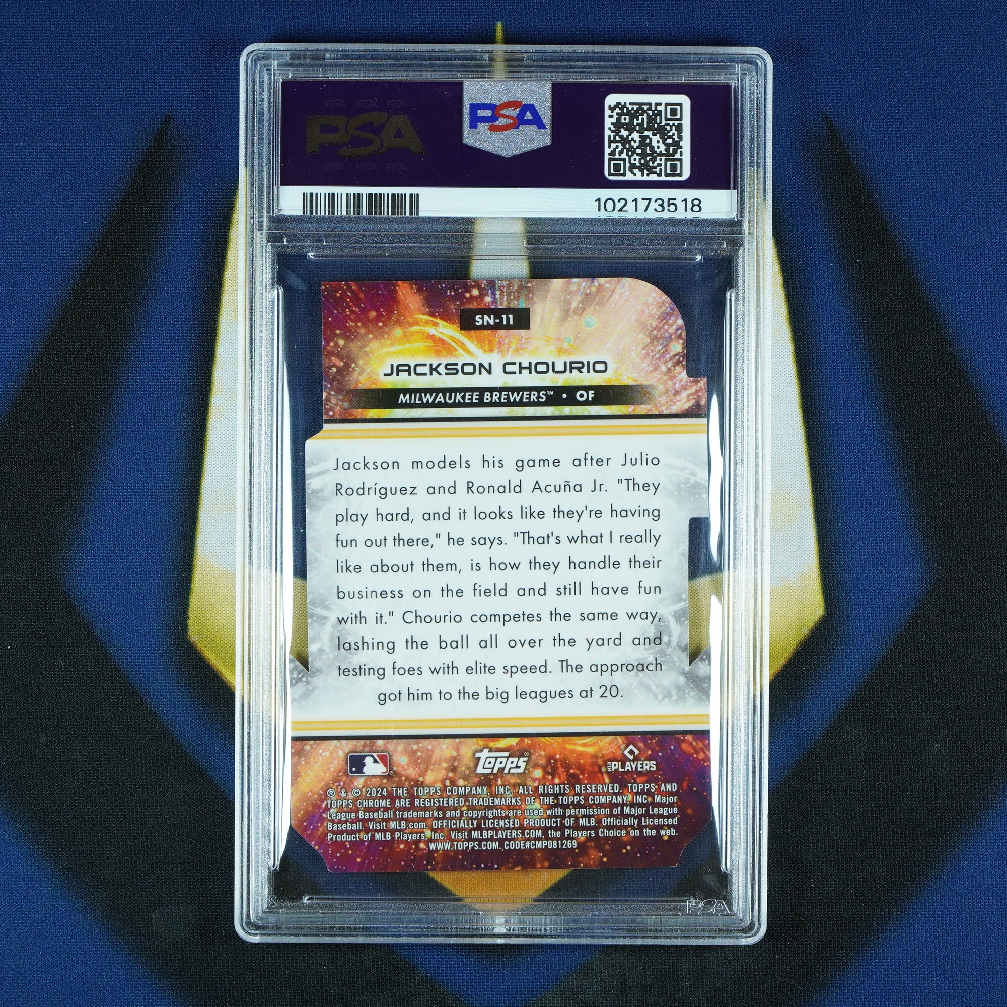 Jackson Chourio 2024 Topps Cosmic Chrome Stella Nova RC [PSA 9]