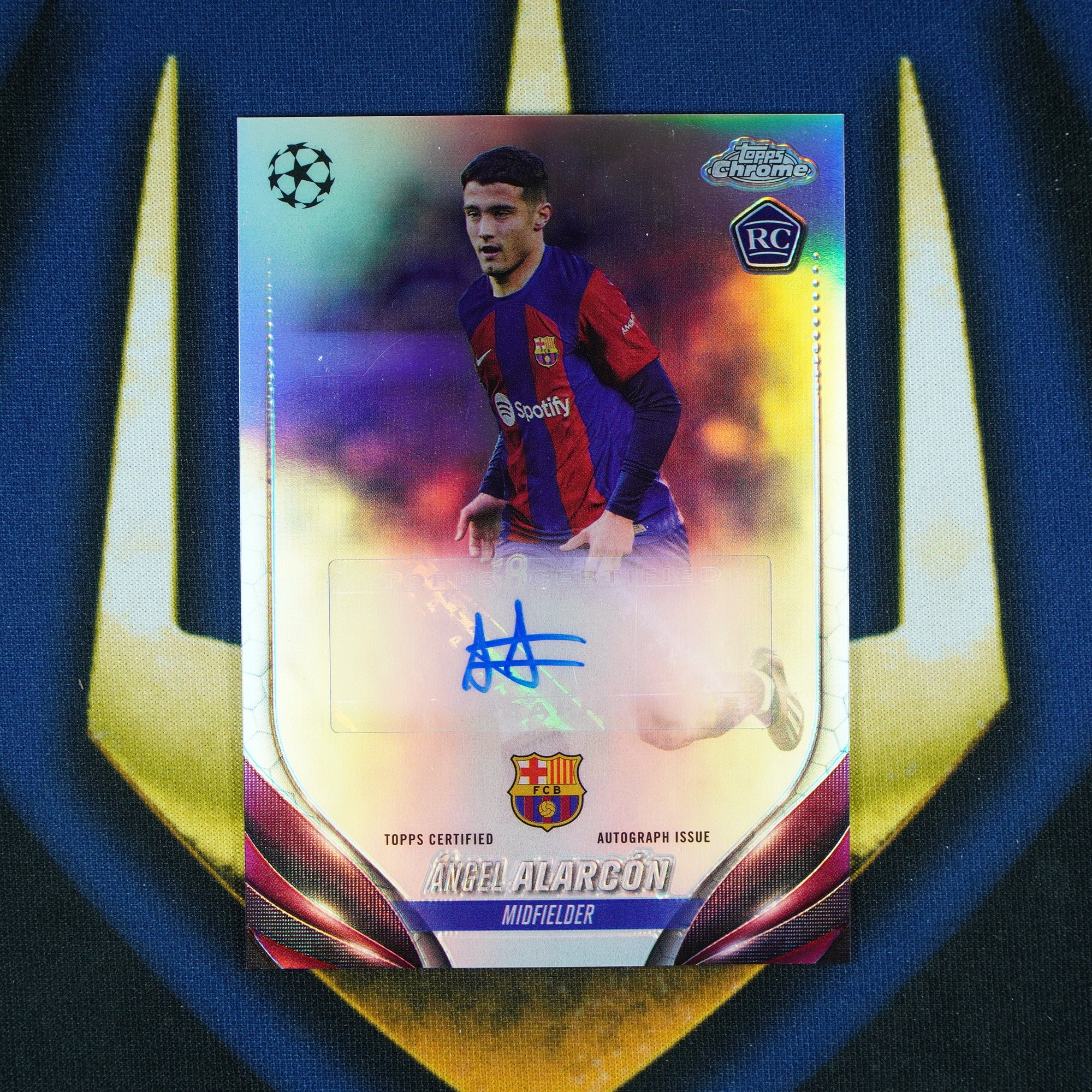 Angel Alarcon 2023-24 Topps Chrome UEFA Refractor Auto RC