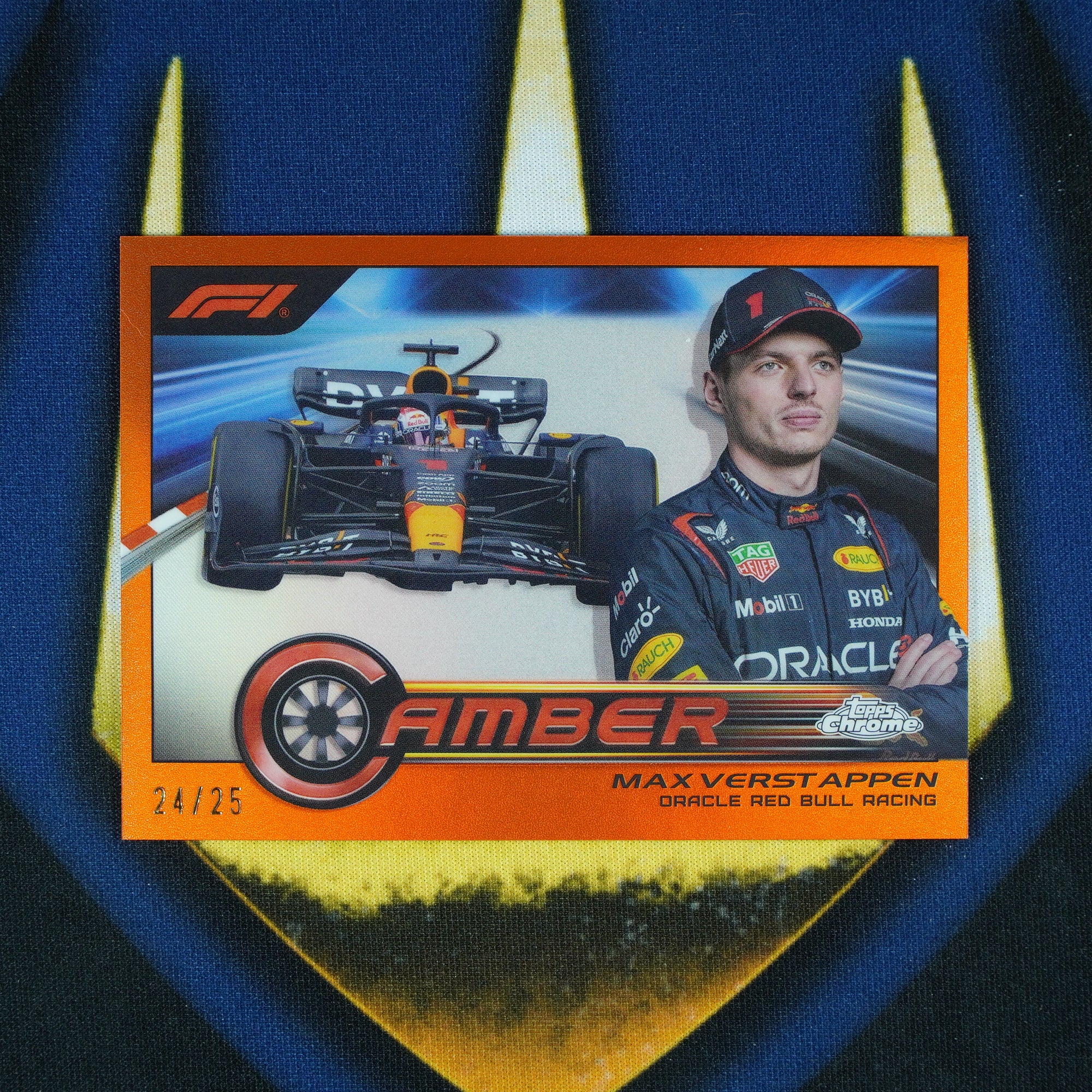 Max Verstappen 2023 Topps Chrome Camber Orange /25